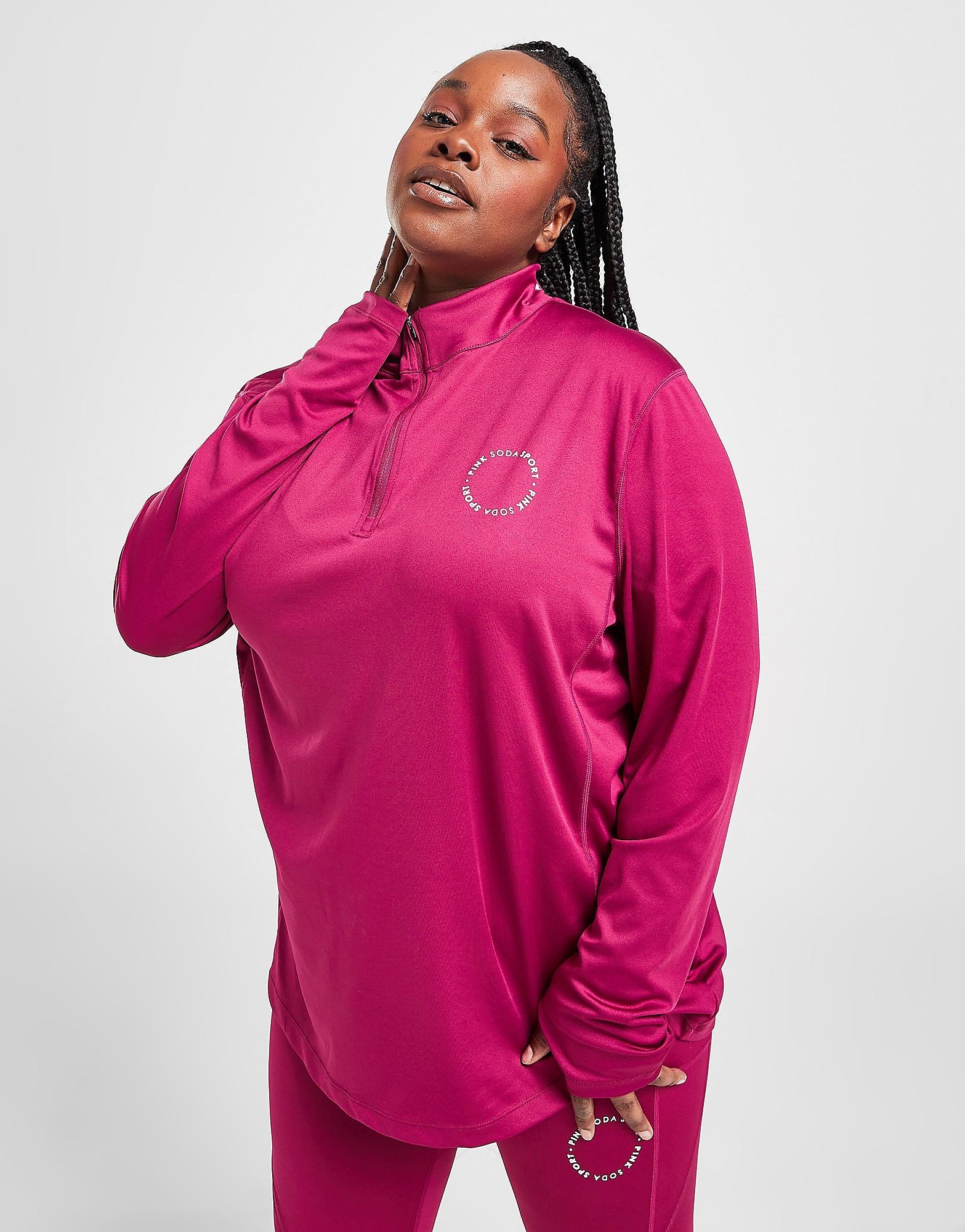 

Pink Soda Sport Plus Size Olympic 1/4 Zip Top - Only at JD - Pink - Womens, Pink