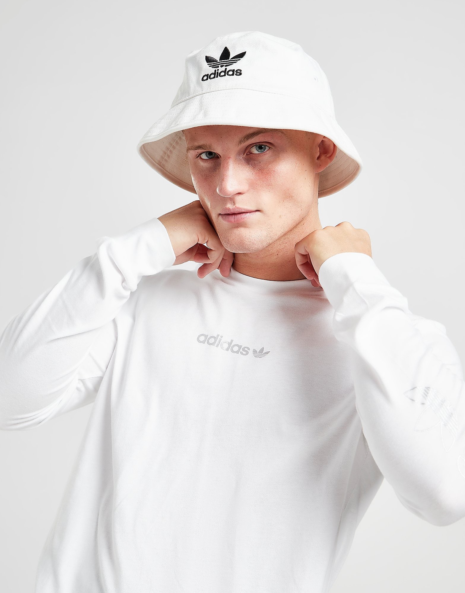 

adidas Originals Long Sleeve Outline T-Shirt - White - Mens, White