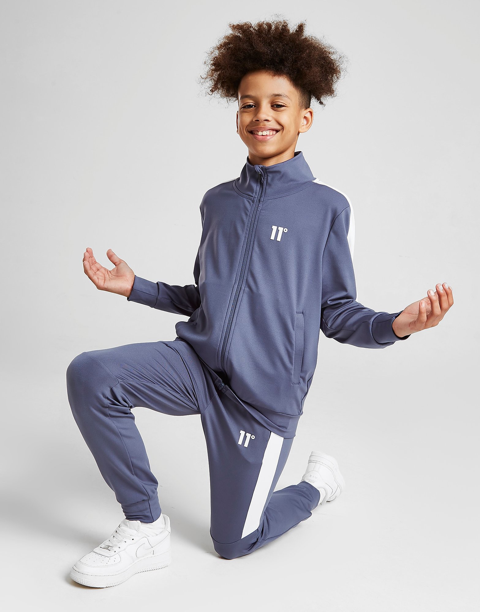 

11 Degrees Full Zip Poly Tracksuit Junior - Only at JD - Grey - Kids, Grey