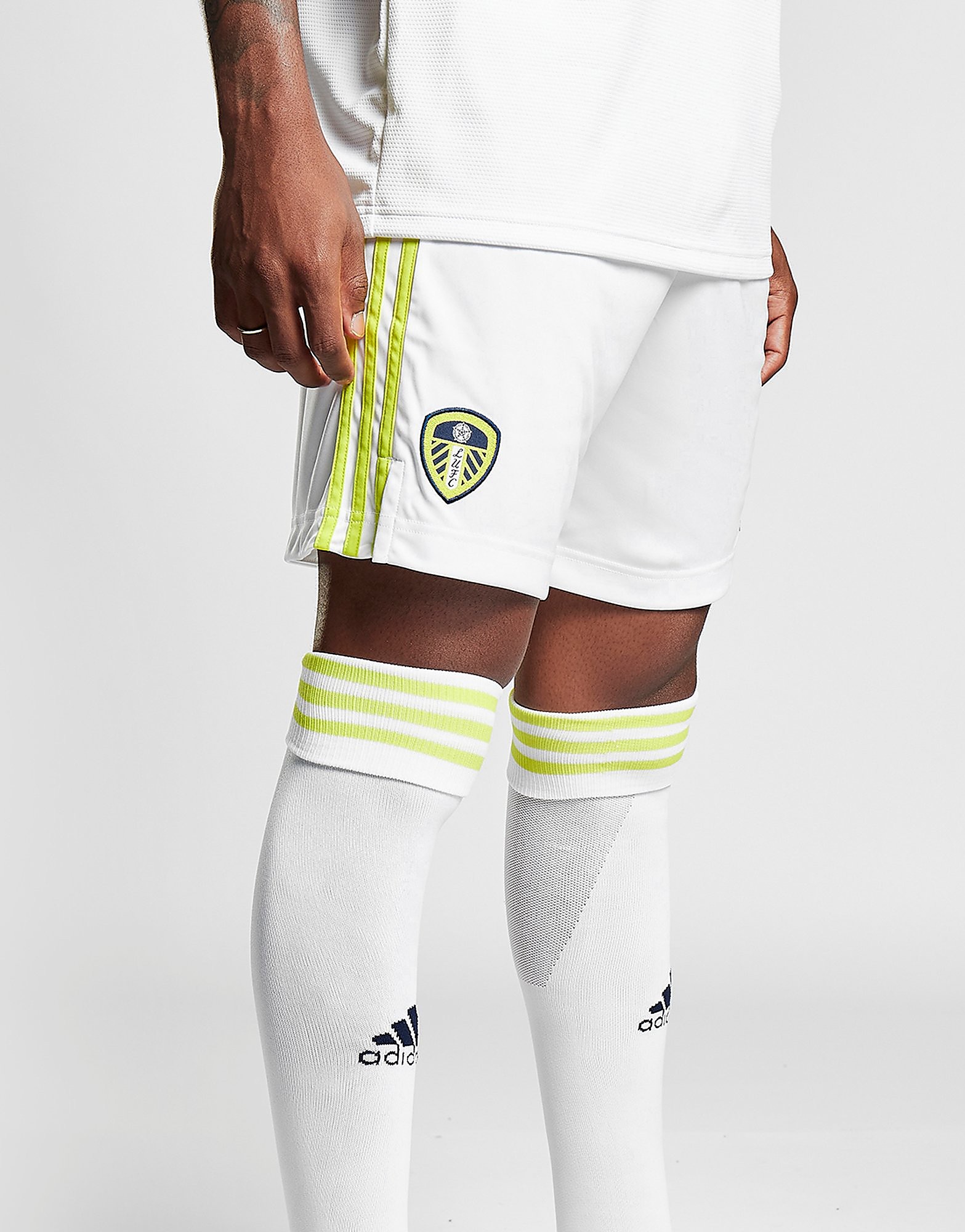 

adidas Leeds United FC 2021/22 Home Shorts - White - Mens, White