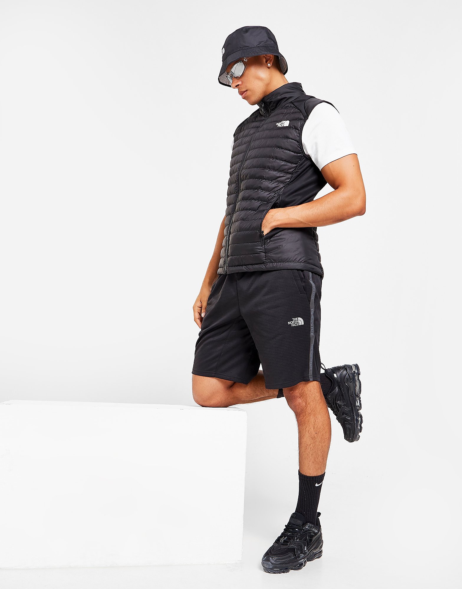 

The North Face Tape Logo Shorts - Only at JD - Black/Black - Mens, Black/Black