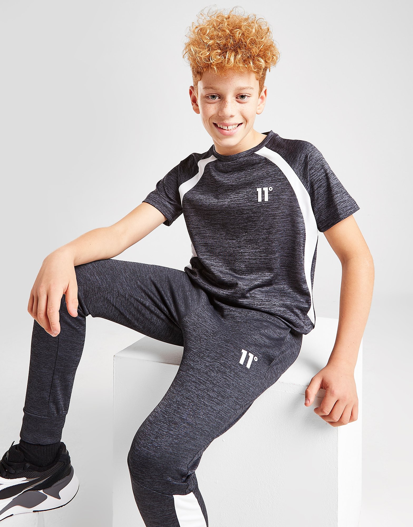 

11 Degrees Poly Panel T-Shirt Junior - Only at JD - Grey - Kids, Grey
