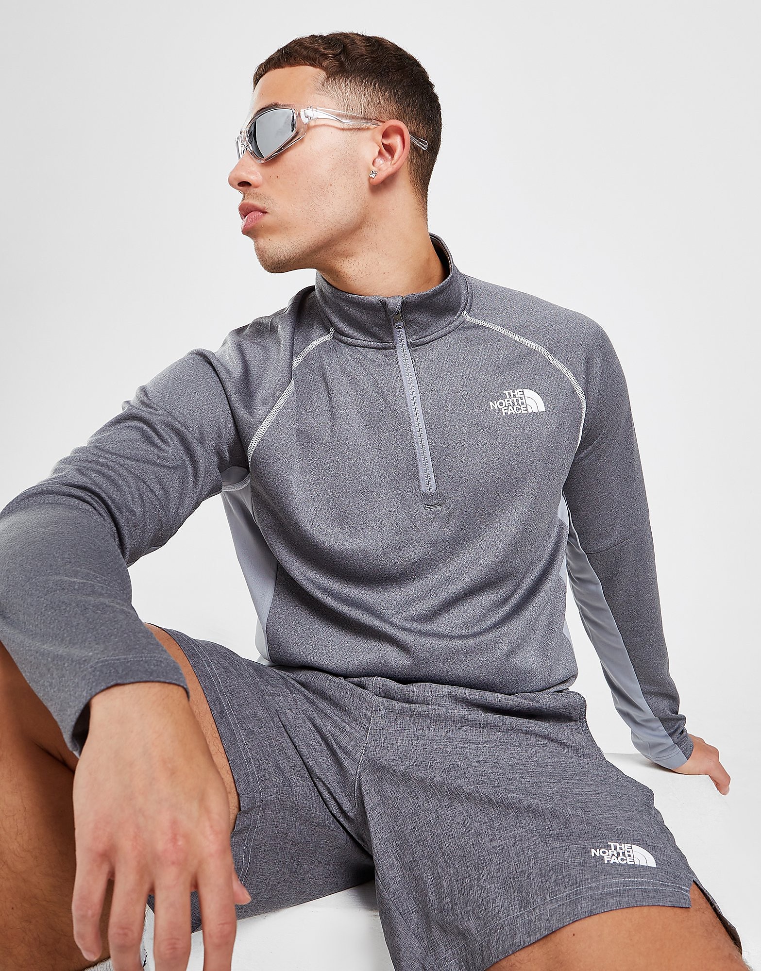 

The North Face Performance 1/4 Zip Top - Only at JD - Grey - Mens, Grey
