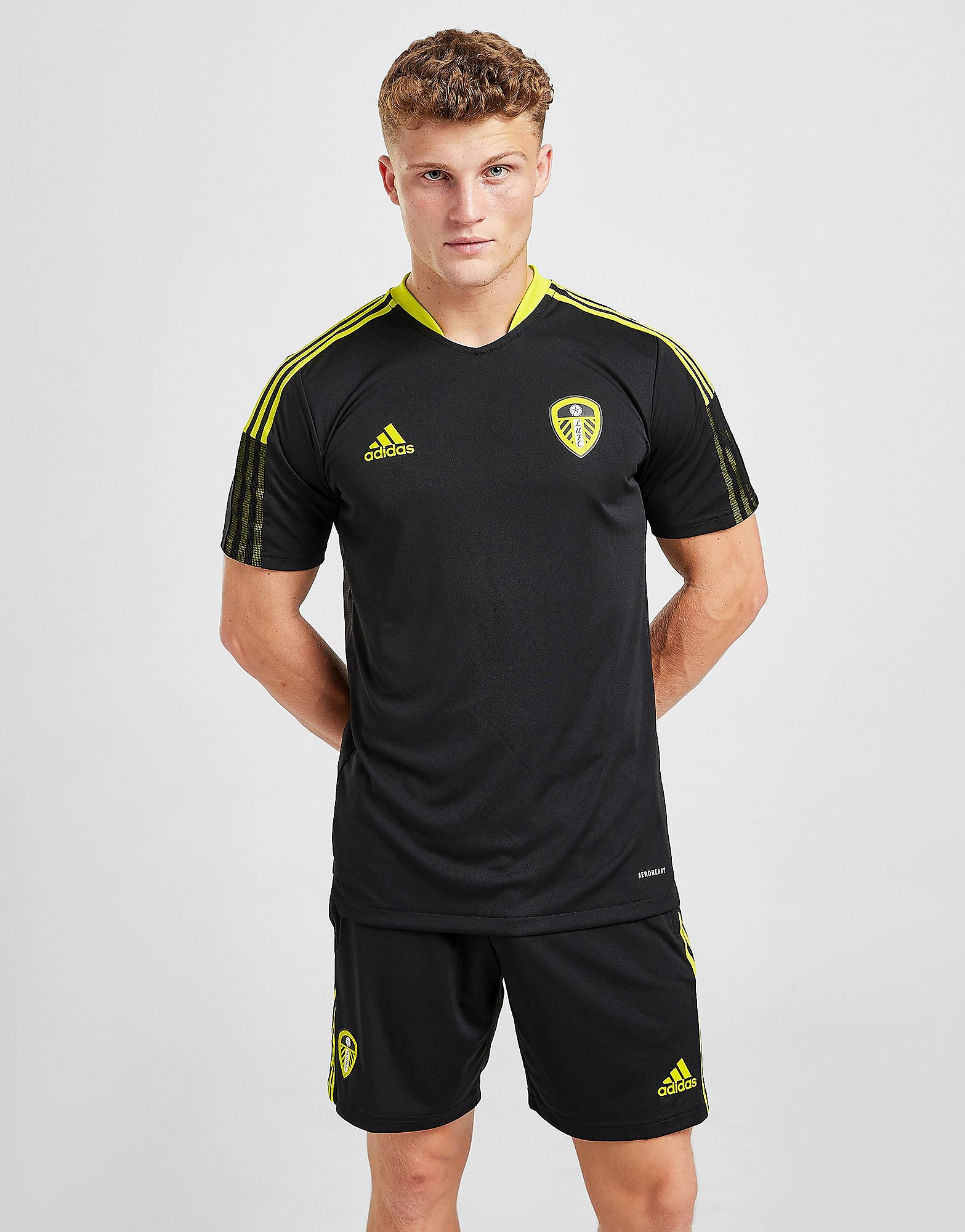 

adidas Leeds United FC Training Shorts - Black - Mens, Black