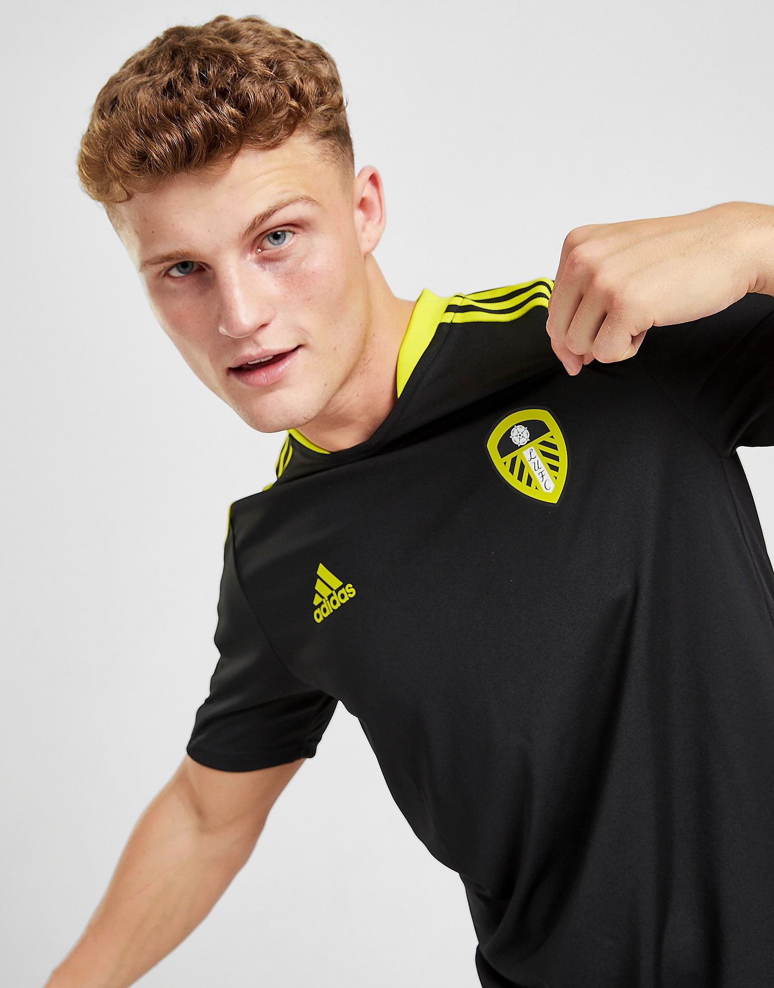 

adidas Leeds United FC Training T-Shirt - Black - Mens, Black