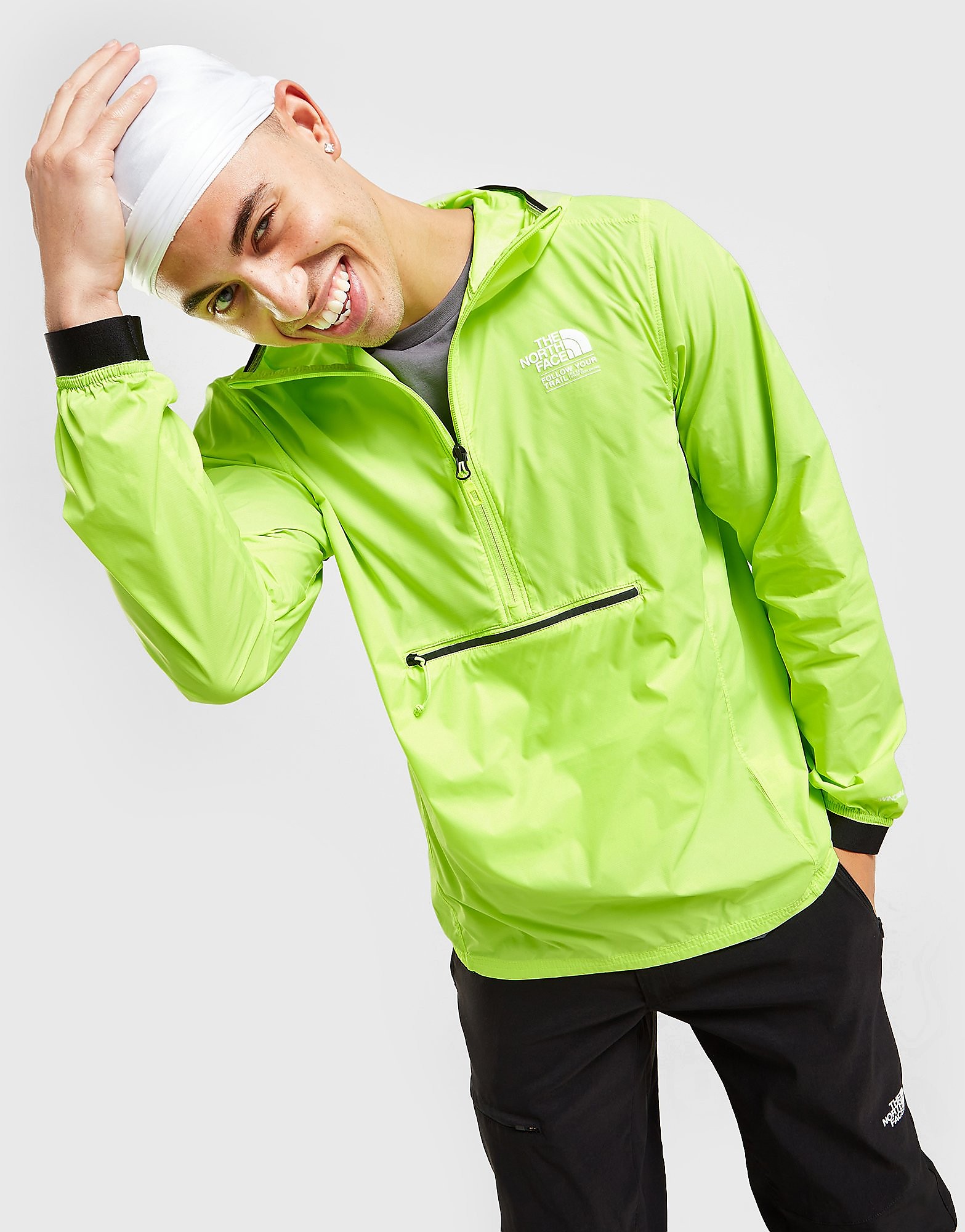 

The North Face Wind Overhead Jacket - Green/GN - Mens, Green/GN