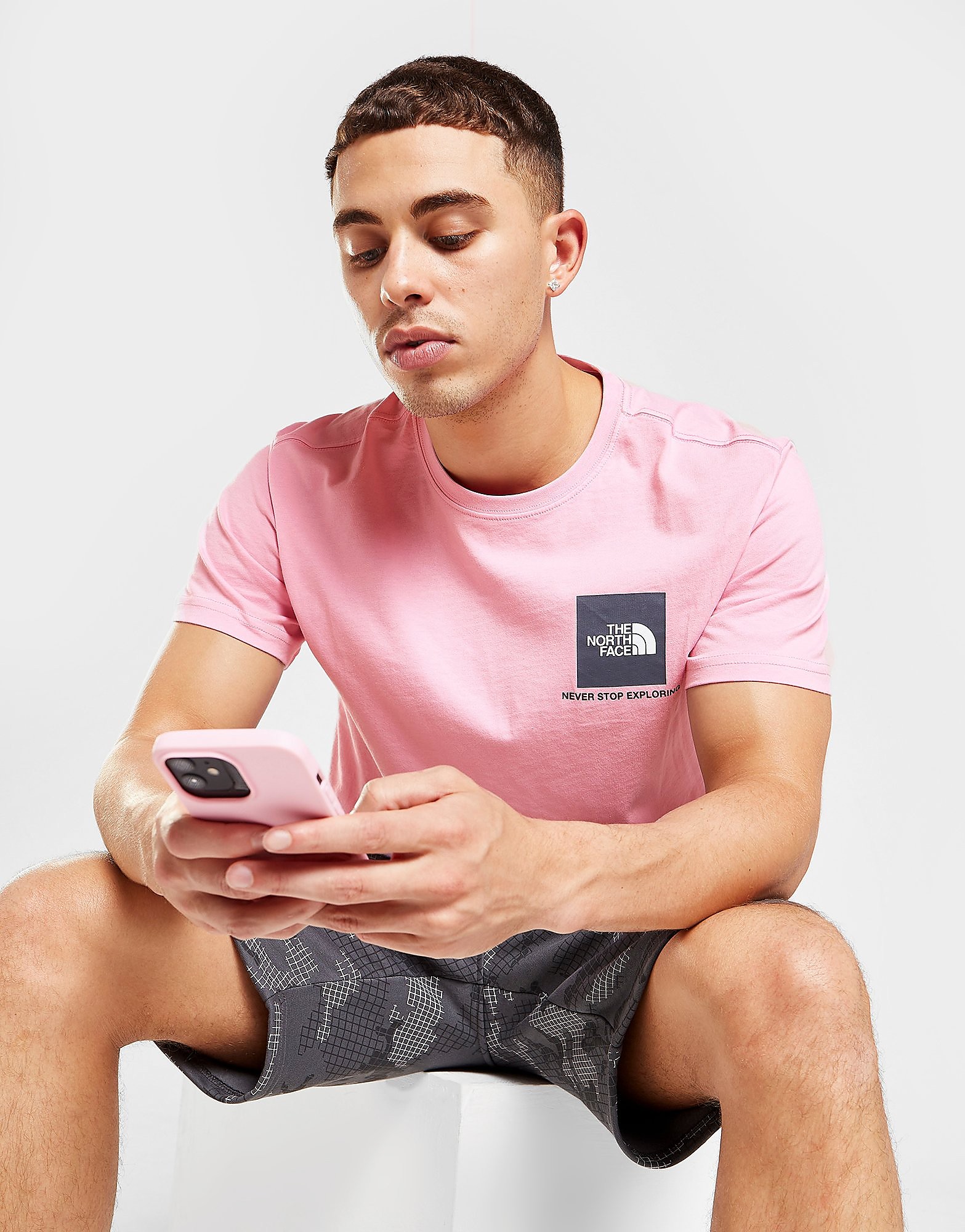 

The North Face Fine Box Logo T-Shirt - Only at JD - Pink - Mens, Pink