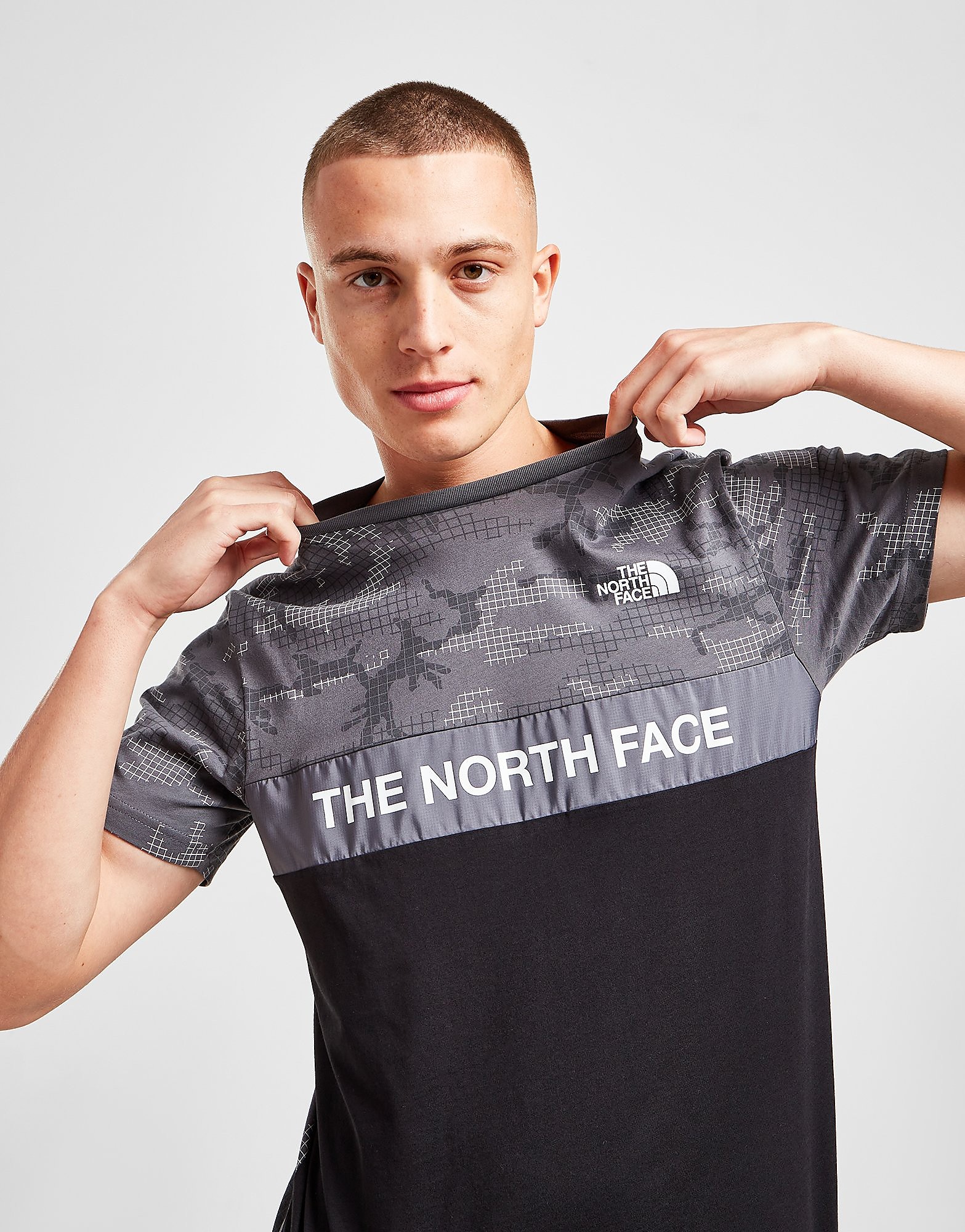 

The North Face Colour Block Camo T-Shirt - Only at JD - Black, Black