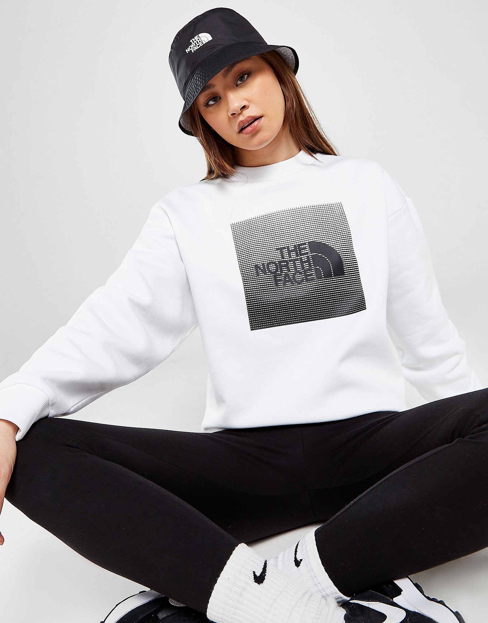 The North Face Fade Graphic Crew Sweatshirt - Only at JD - White - Womens, White