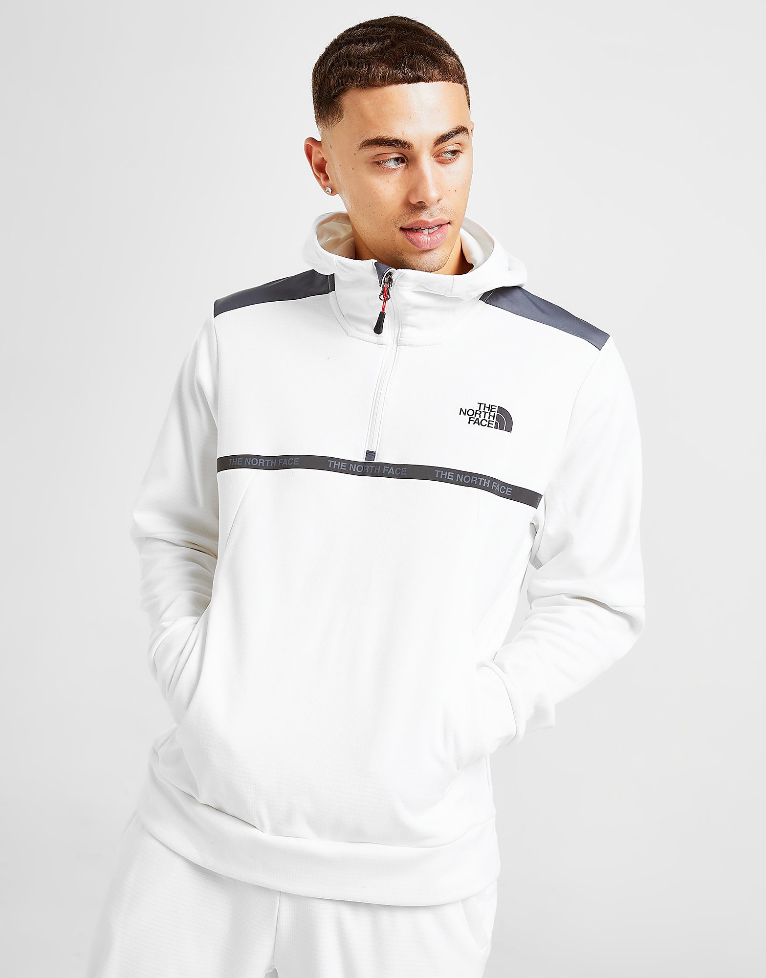 

The North Face Train N Logo 1/2 Zip Hoodie - Only at JD - White - Mens, White