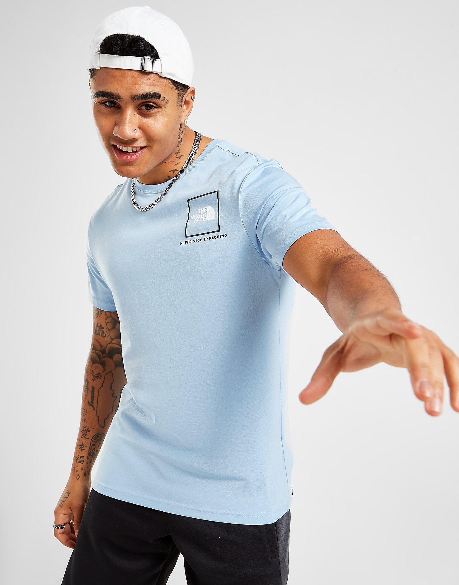 

The North Face Fine Box Logo T-Shirt - Only at JD - Blue/SKY - Mens, Blue/SKY