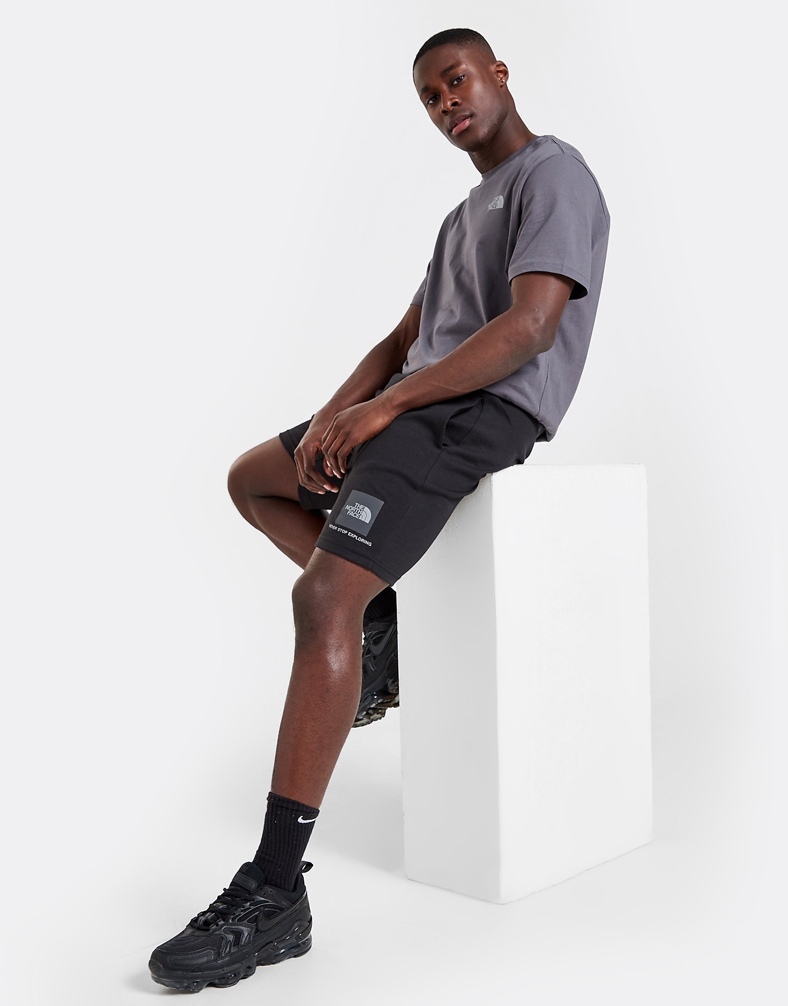 The North Face Fine Box Logo Shorts - Only at JD - Black - Mens, Black