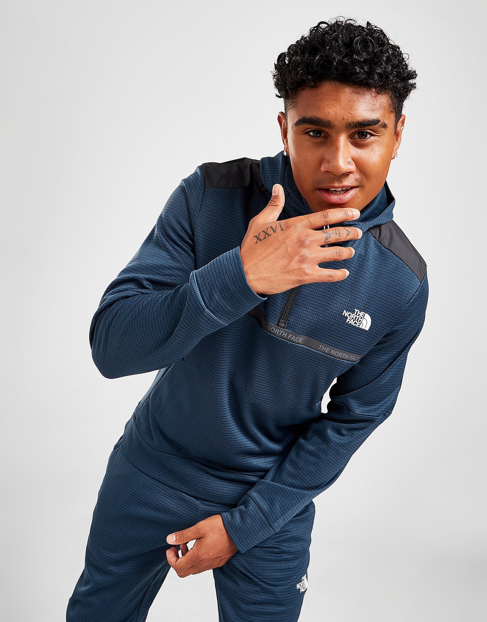 

The North Face Train N Logo 1/2 Zip Hoodie - Only at JD - Blue - Mens, Blue