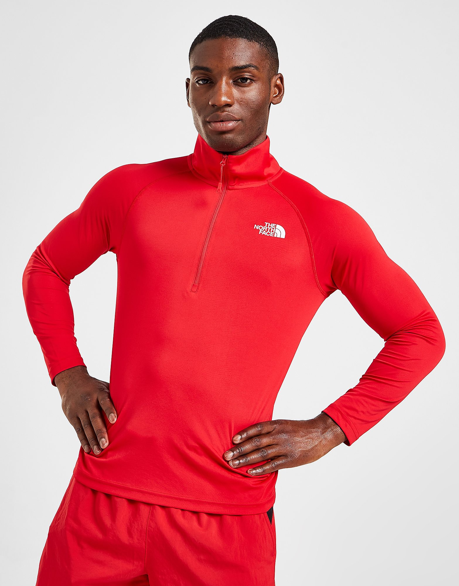 The North Face Flex 1/4 Zip Top - Only at JD - Red - Mens, Red