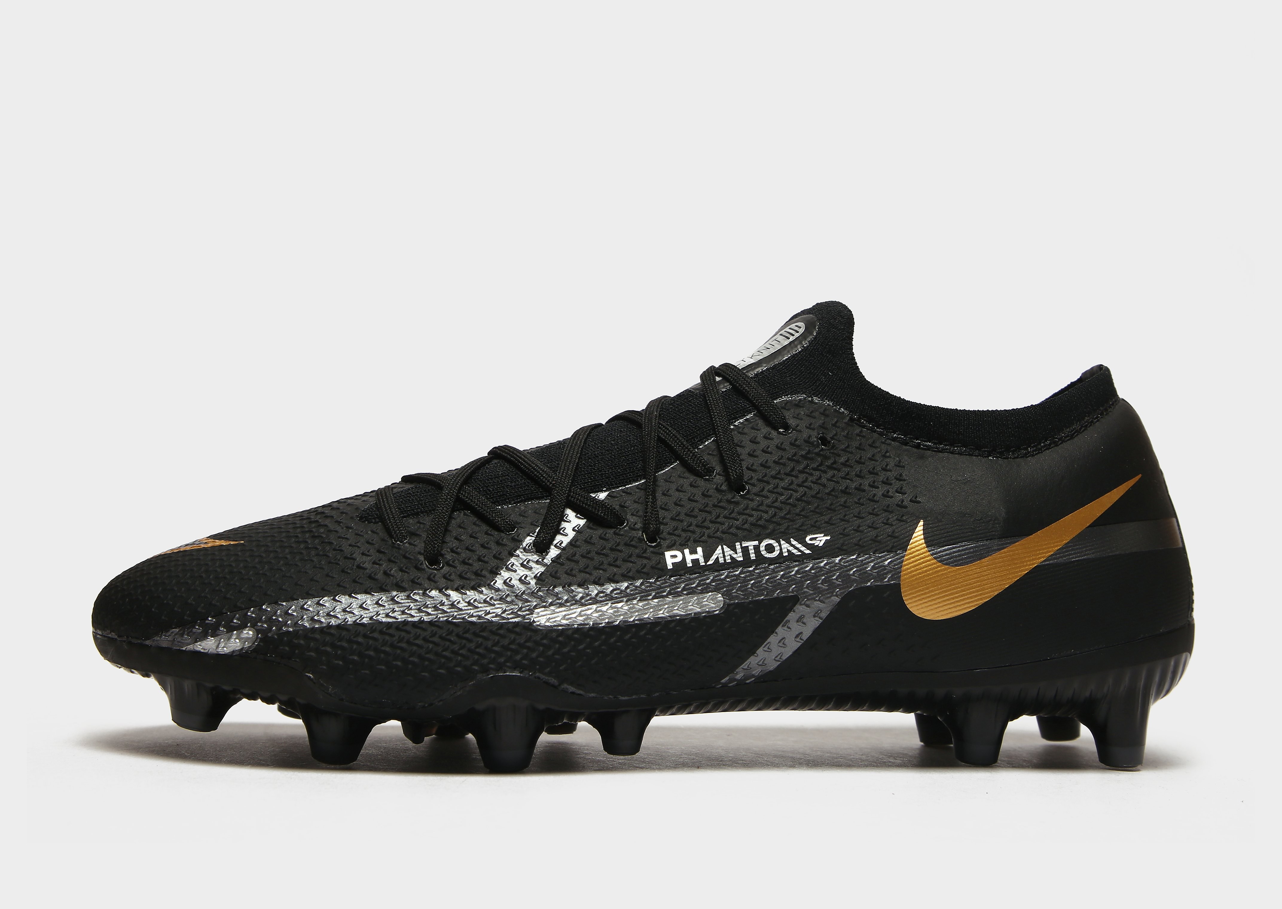 Nike Phantom GT2 Pro FG - Black/Metallic Gold/Metallic Silver/Metallic Dark Grey - Womens, Black/Metallic Gold/Metallic Silver/Metallic Dark Grey