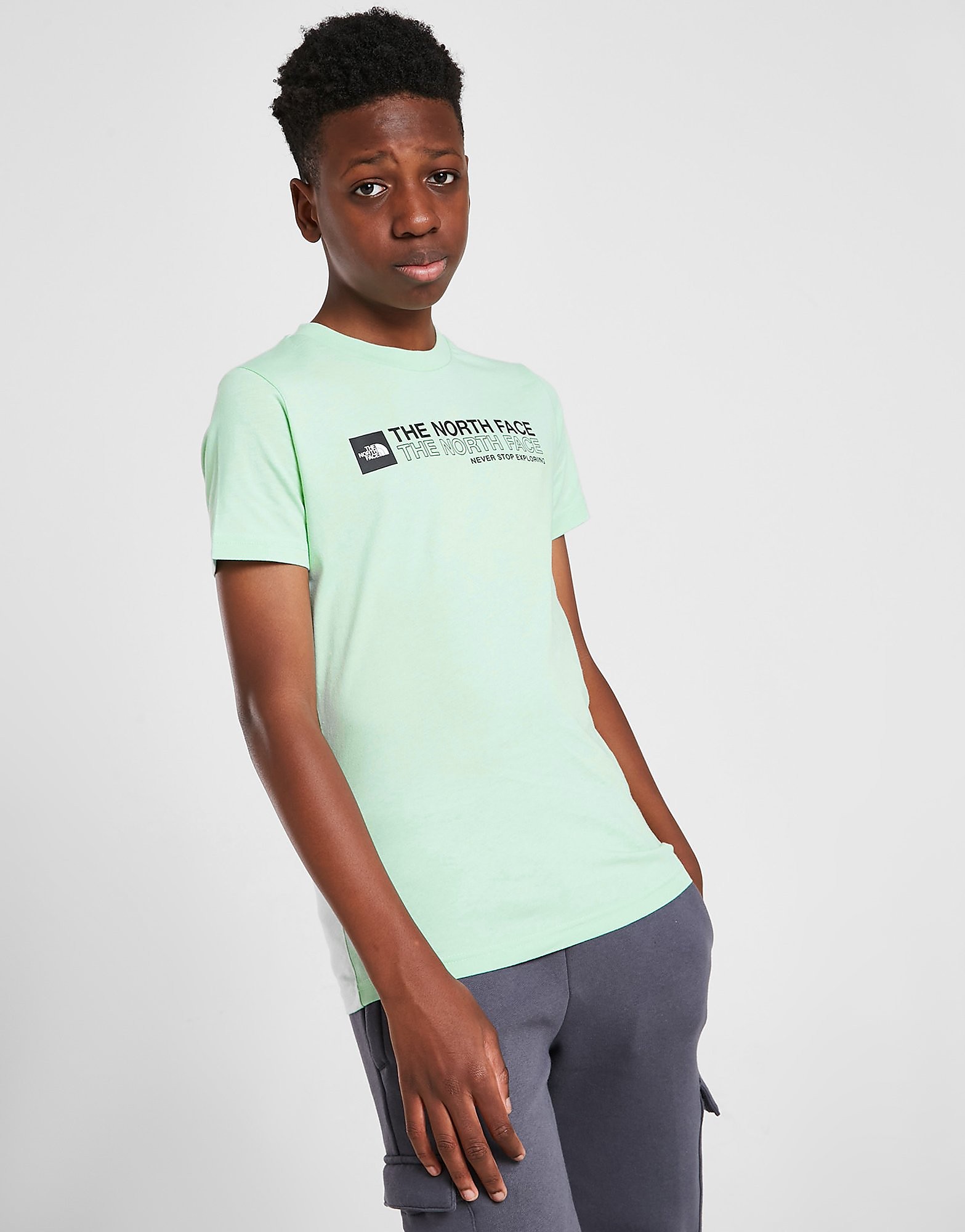 

The North Face Double Line Logo T-Shirt Junior - Only at JD - Green - Kids, Green