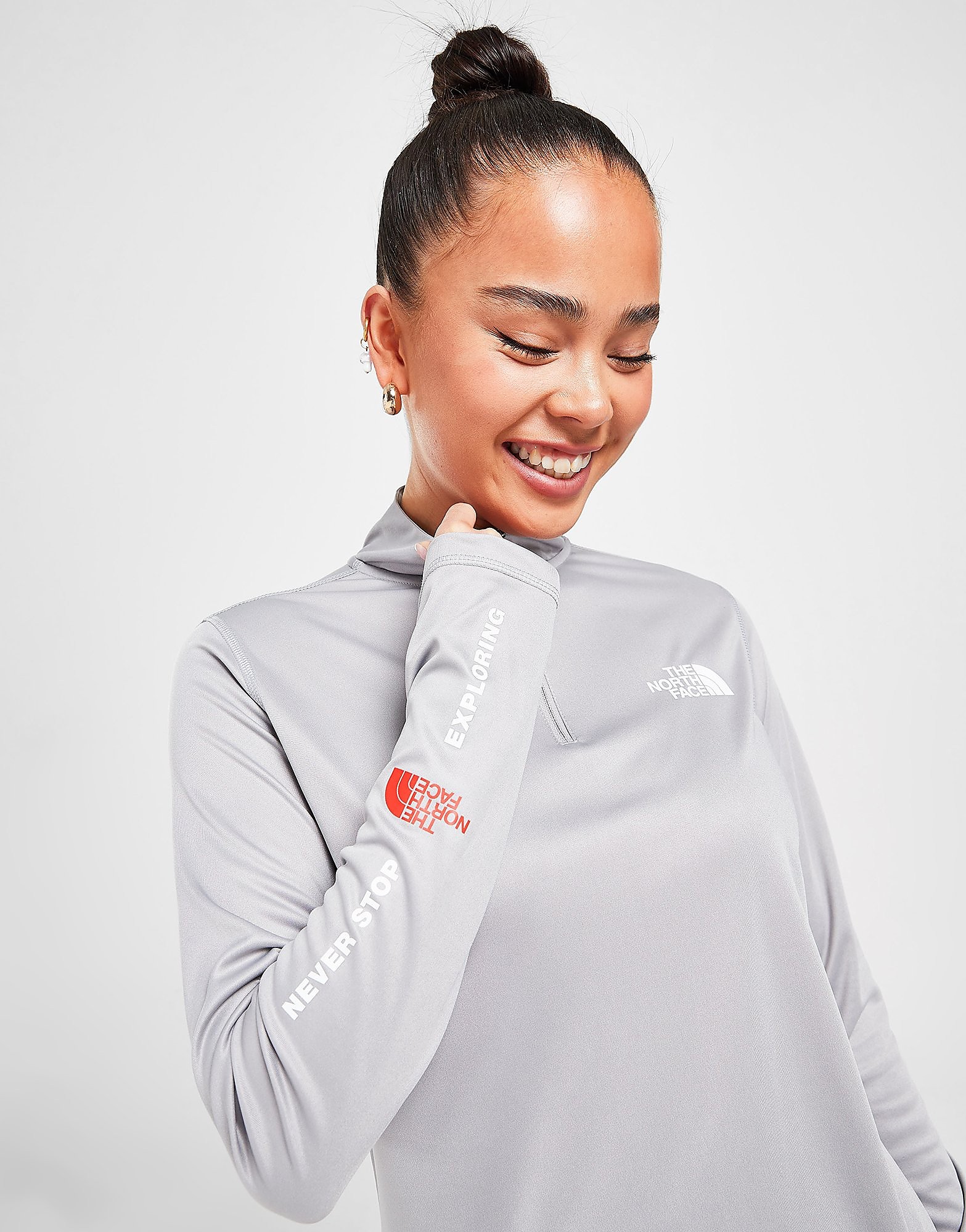 

The North Face Never Stop Exploring 1/4 Zip Top - Only at JD - Grey - Womens, Grey