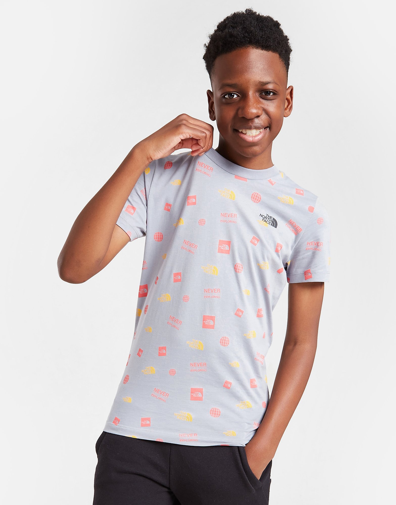 

The North Face All Over Print T-Shirt Junior - Only at JD - Grey - Kids, Grey
