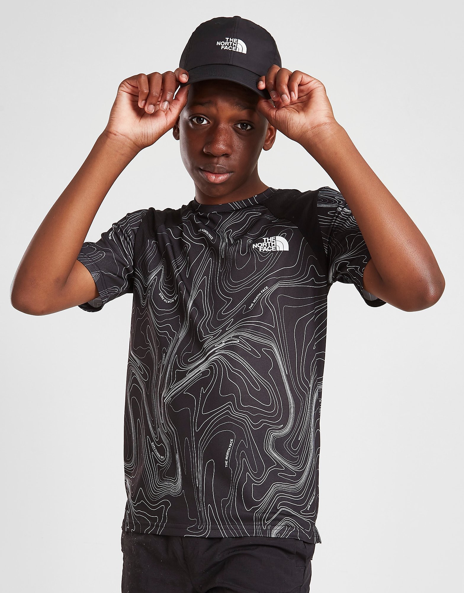 

The North Face All Over Print Poly T-Shirt Junior - Only at JD - Black - Kids, Black