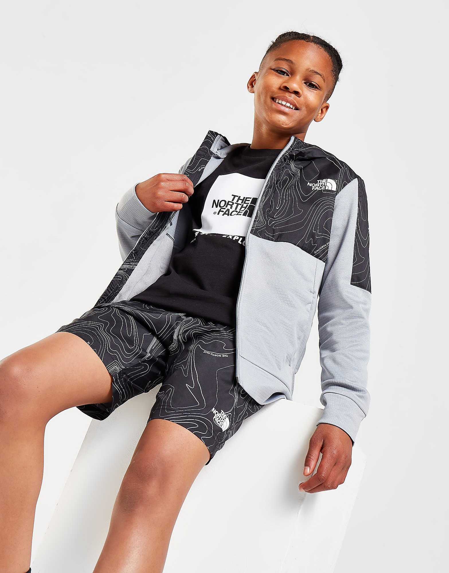 

The North Face All Over Print Reactor Shorts Junior - Only at JD - Black - Kids, Black