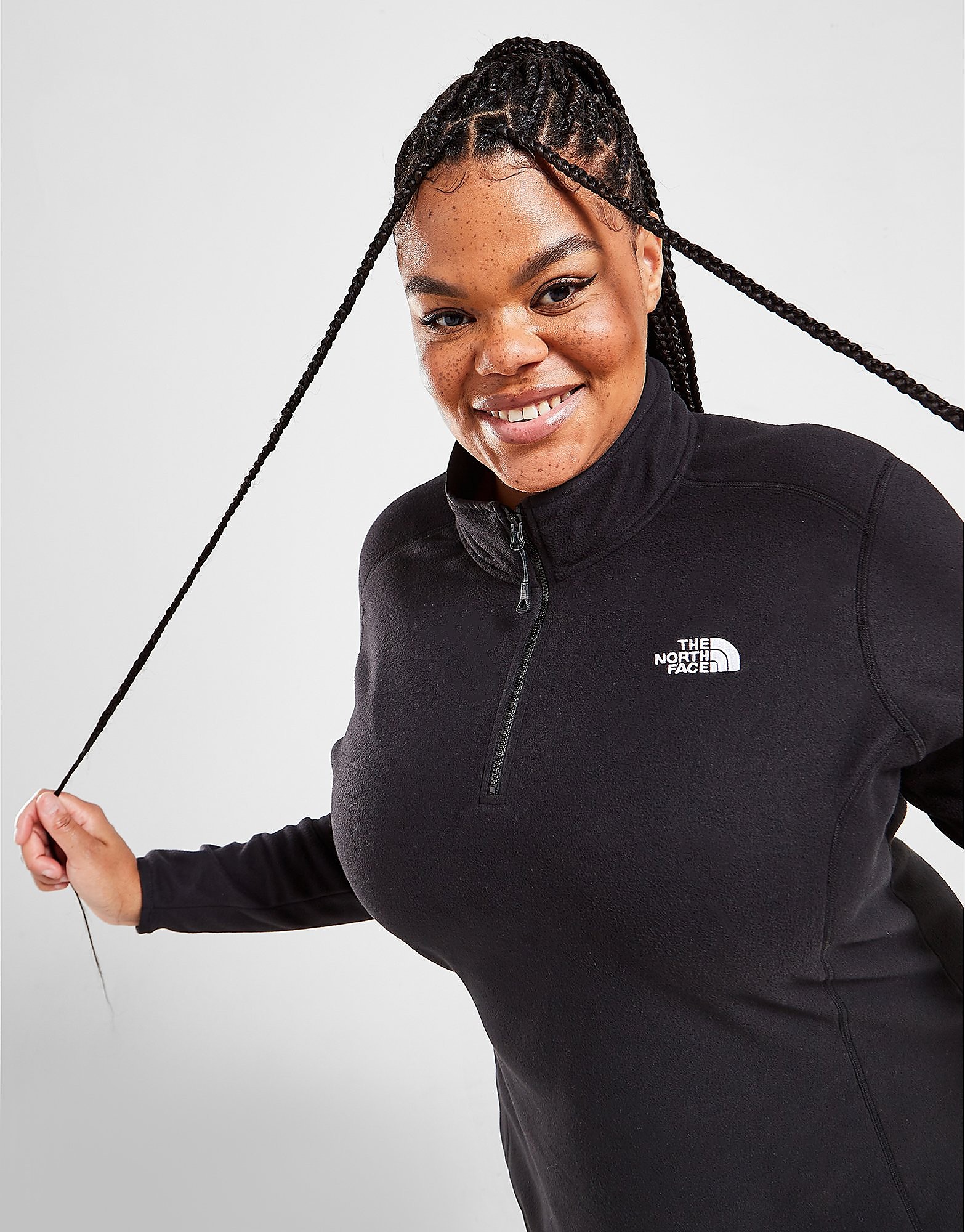 

The North Face Plus Size Glacier 1/4 Zip Fleece - Black - Womens, Black