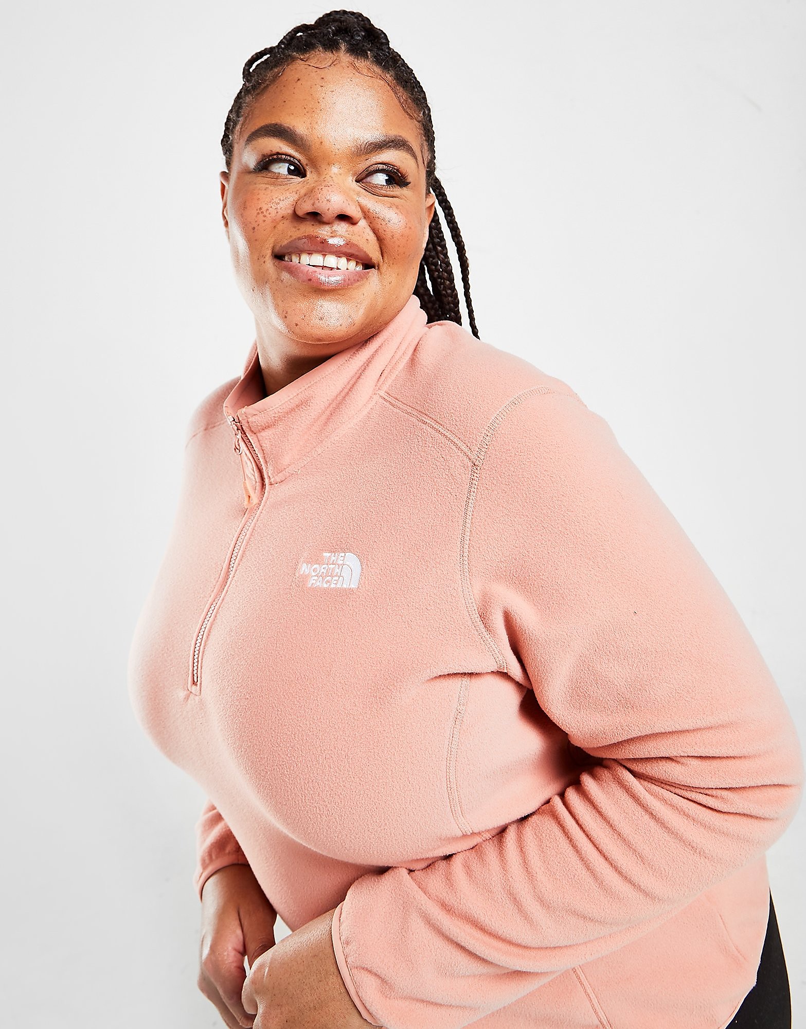 

The North Face Plus Size Glacier 1/4 Zip Fleece - Pink - Womens, Pink