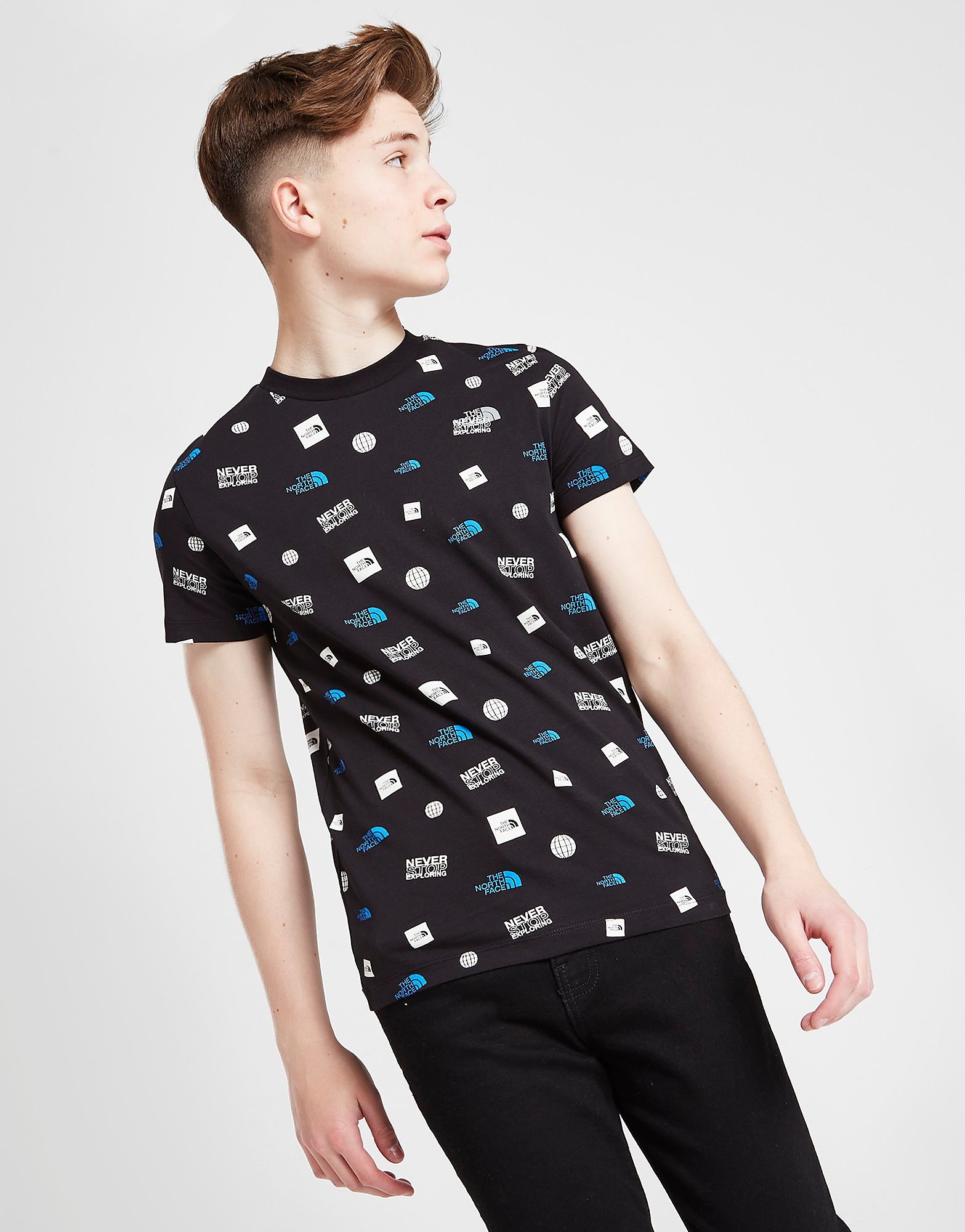 

The North Face All Over Print T-Shirt Junior - Only at JD - Black/BLACK$ - Kids, Black/BLACK$