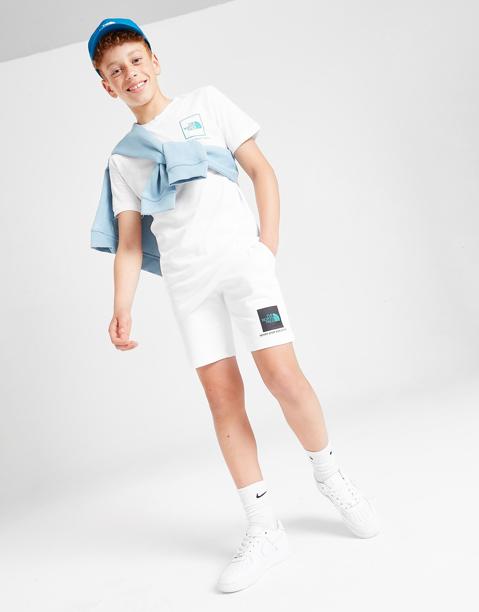 

The North Face Fine Box Logo Shorts Junior - Only at JD - White - Kids, White