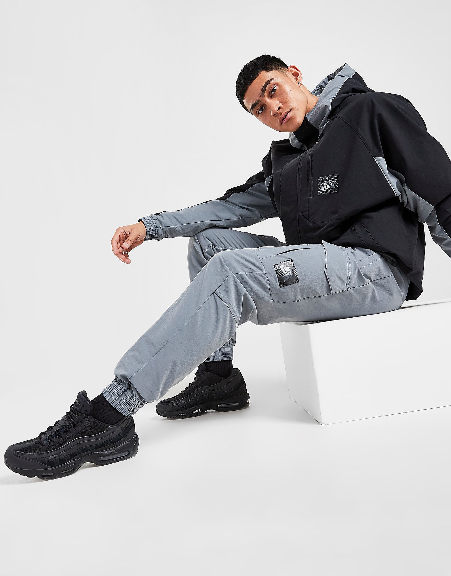 

Nike Air Max Cargo Track Pants - Only at JD - Cool Grey/Cool Grey/Black - Mens, Cool Grey/Cool Grey/Black