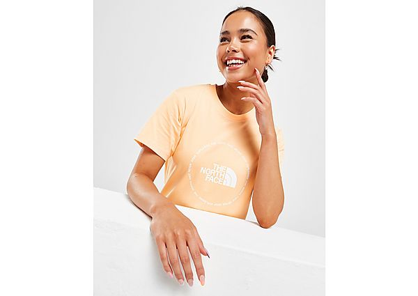 The North Face Circle Graphic T-Shirt - Orange - Womens, Orange