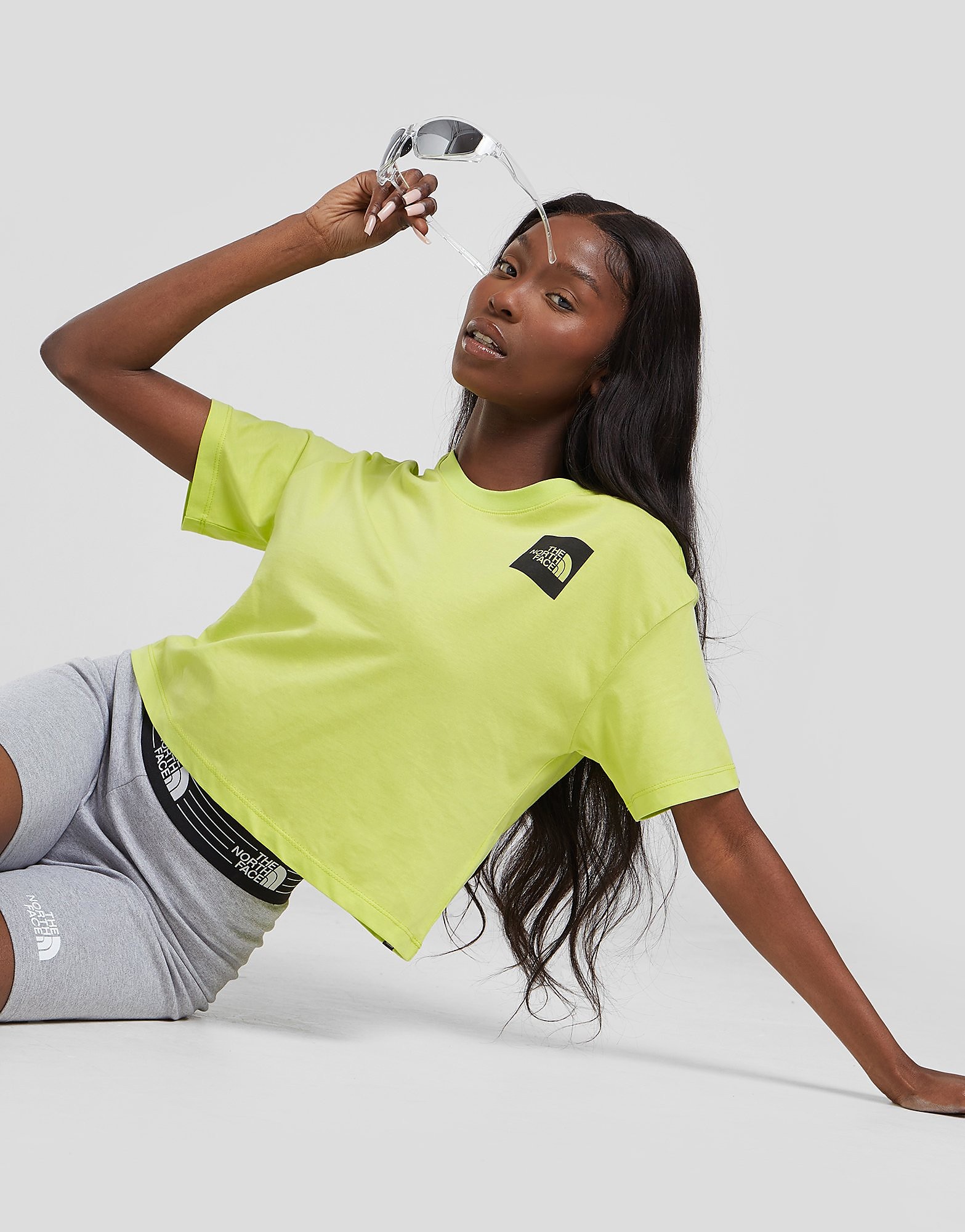 

The North Face Fine Box Logo Crop T-Shirt - Green - Womens, Green