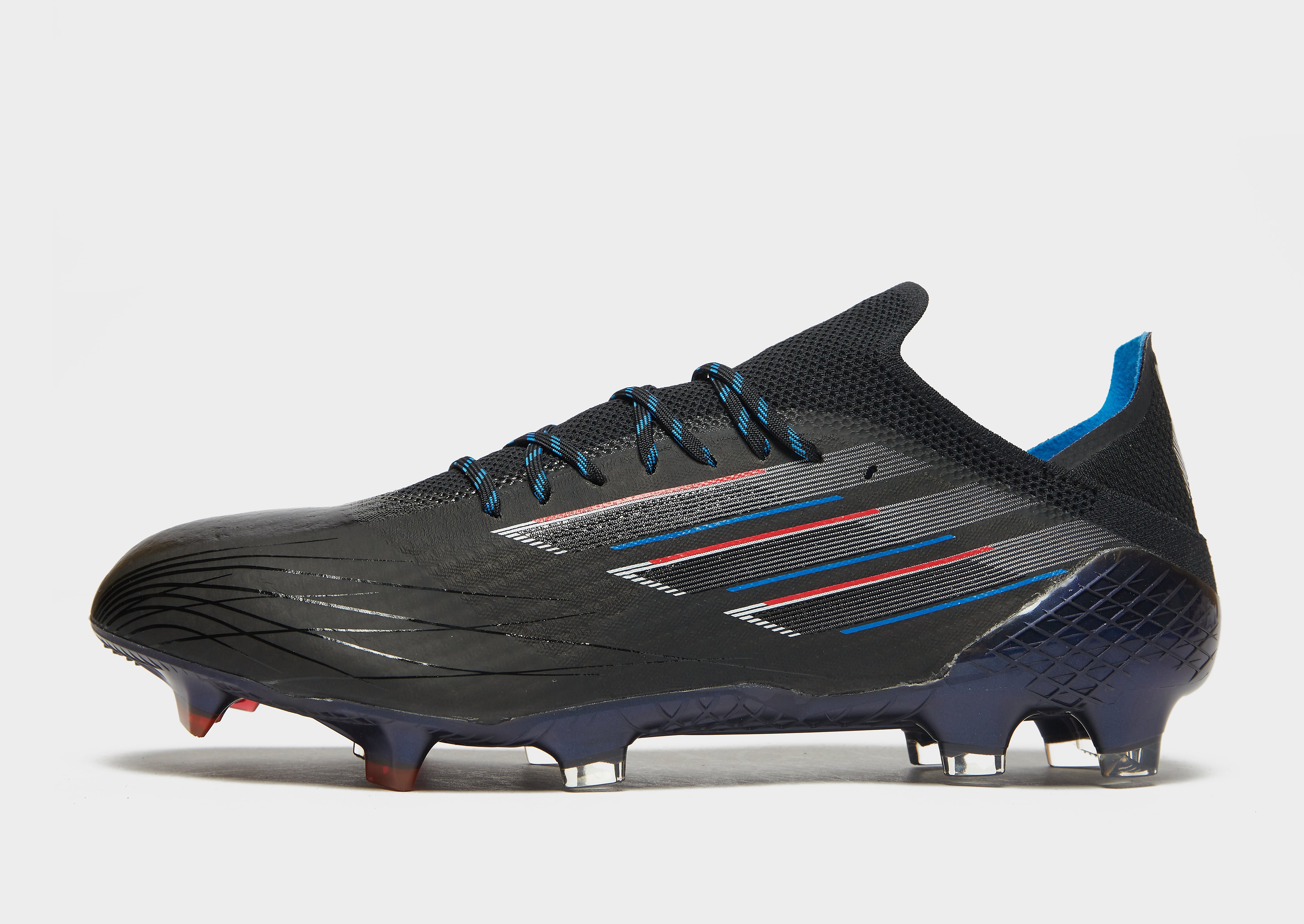 

adidas X Speedflow .1 FG - Core Black / Cloud White / Vivid Red - Womens, Core Black / Cloud White / Vivid Red