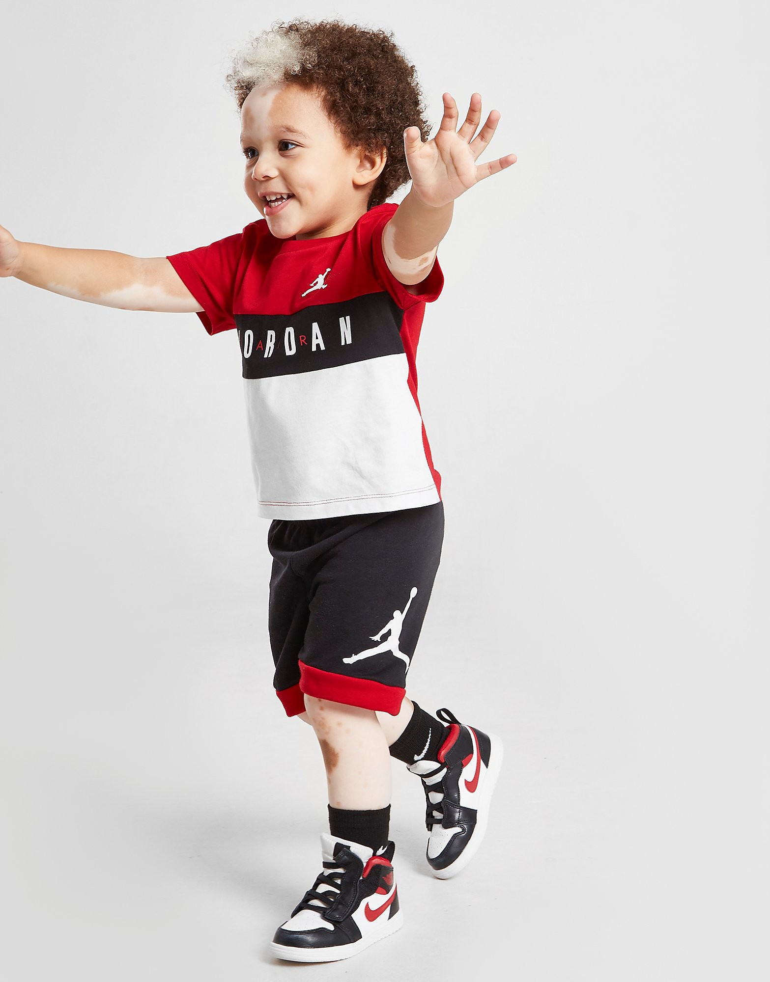 

Jordan Colour Block T-Shirt & Shorts Set Infant - Only at JD - Red - Kids, Red