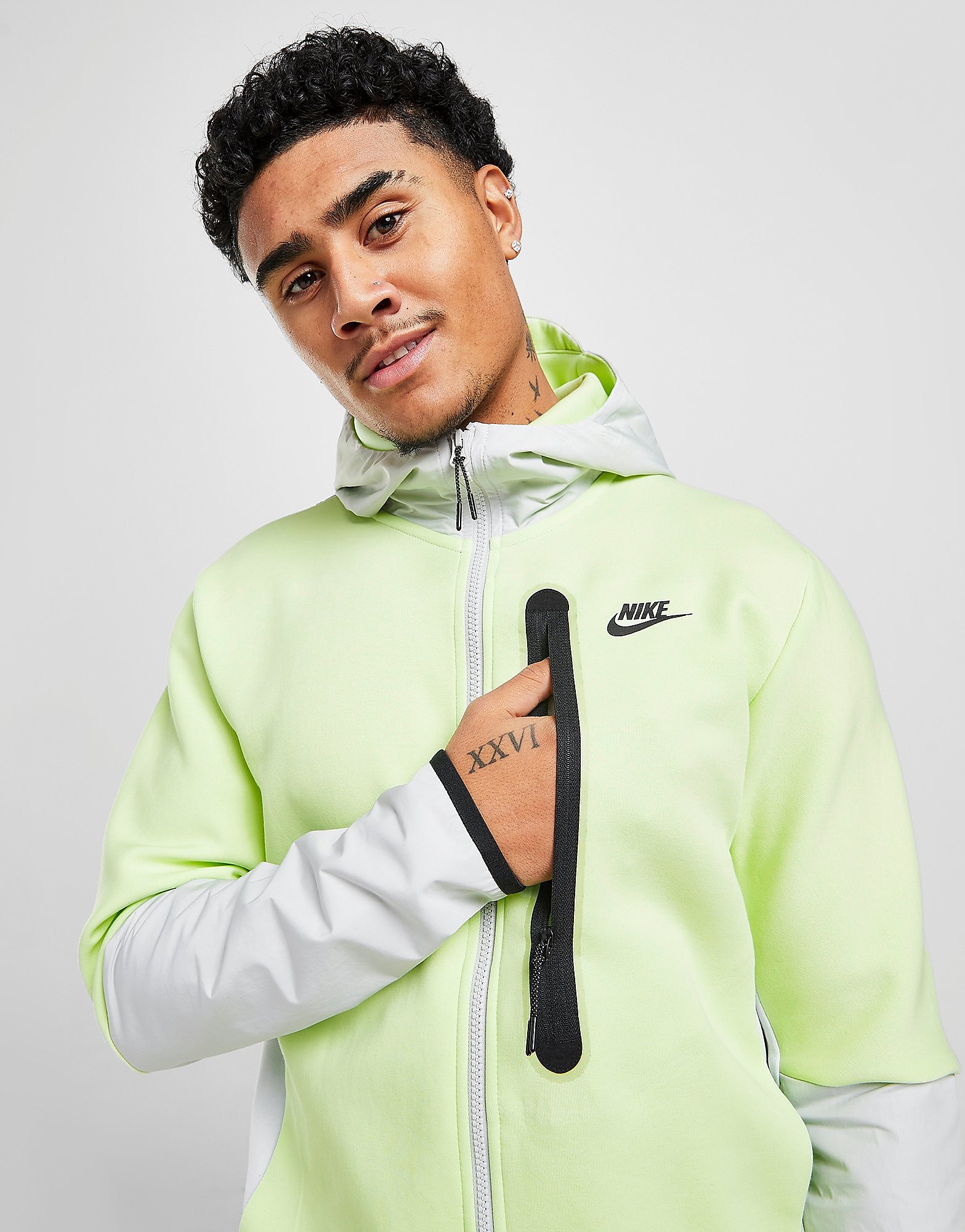 

Nike Tech Fleece Full Zip Hoodie - Light Liquid Lime/Photon Dust/Grey Fog/Black - Mens, Light Liquid Lime/Photon Dust/Grey Fog/Black