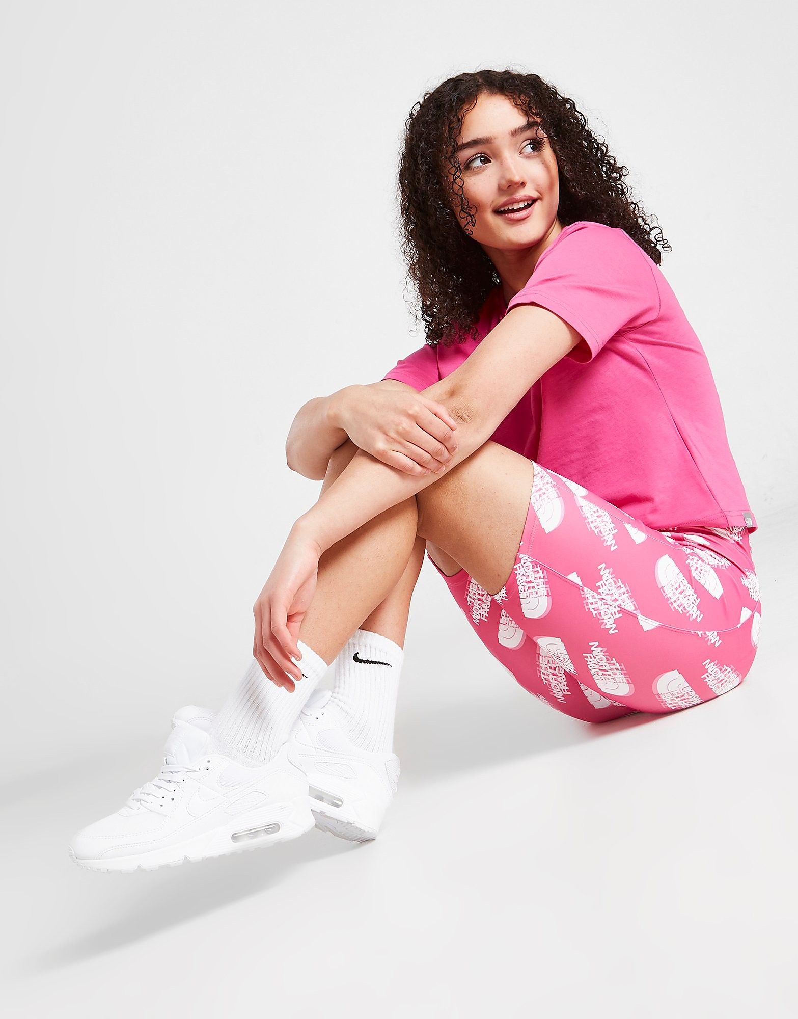

The North Face Girls' All Over Print Bike Shorts Junior - Pink - Kids, Pink