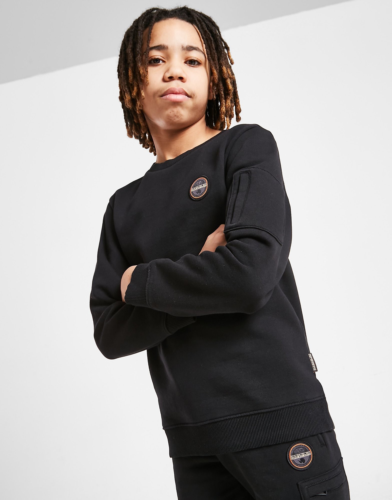

Napapijri Belk Pocket Crew Sweatshirt Junior - Only at JD - Black - Kids, Black