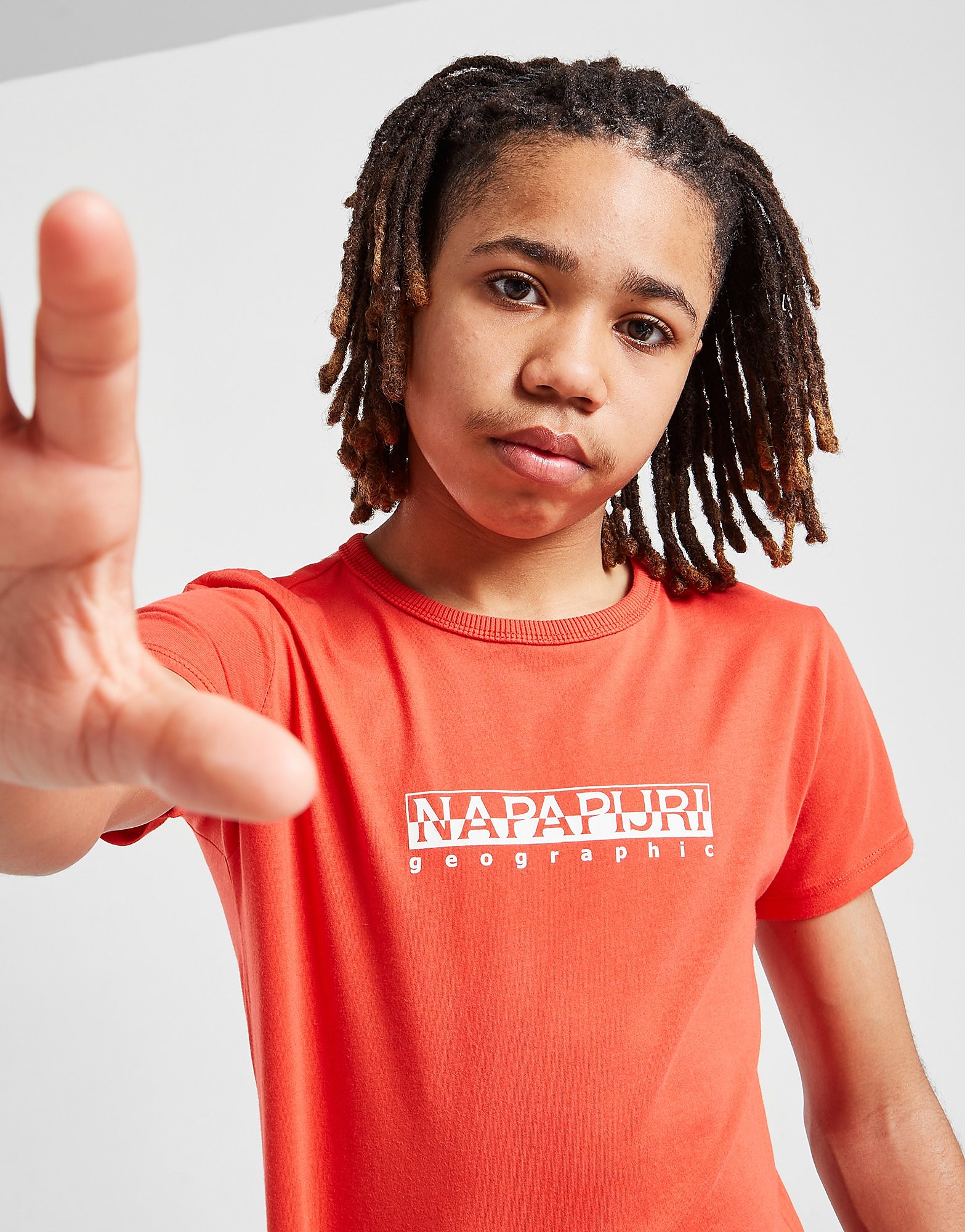 

Napapijri Box Logo Short Sleeve T-Shirt Junior - Red - Kids, Red