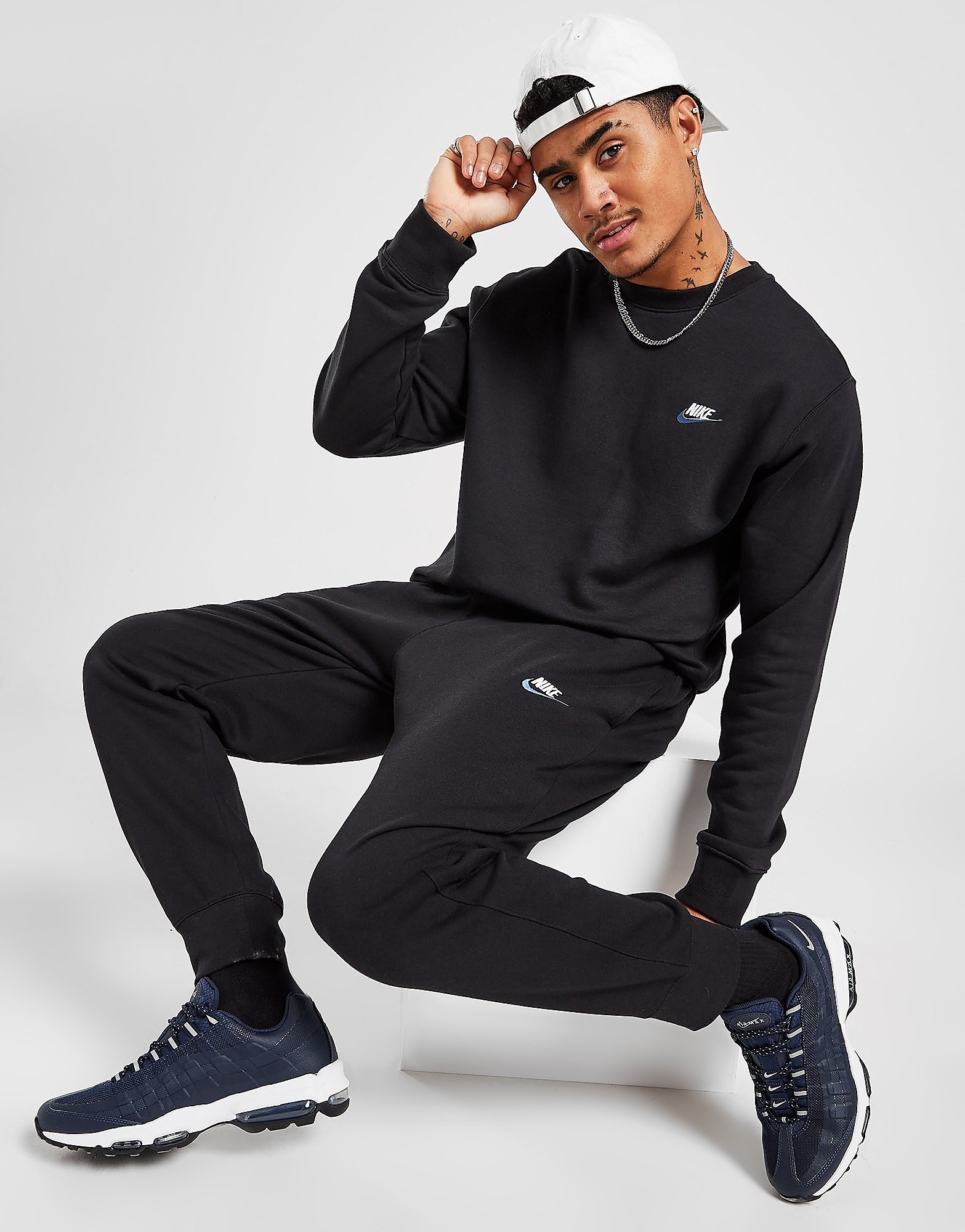 

Nike Foundation Fleece Joggers - Only at JD - Black/White - Mens, Black/White