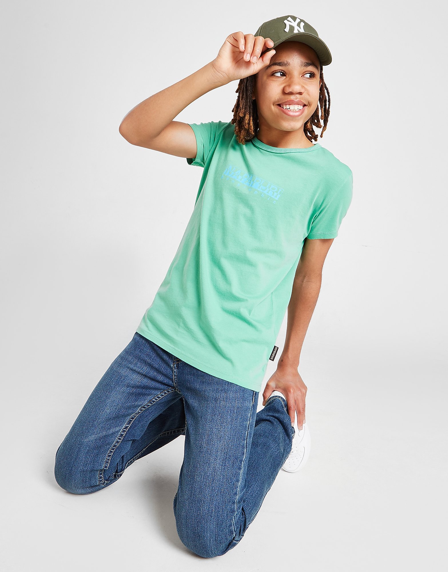 

Napapijri Box Logo Short Sleeve T-Shirt Junior - Green - Kids, Green