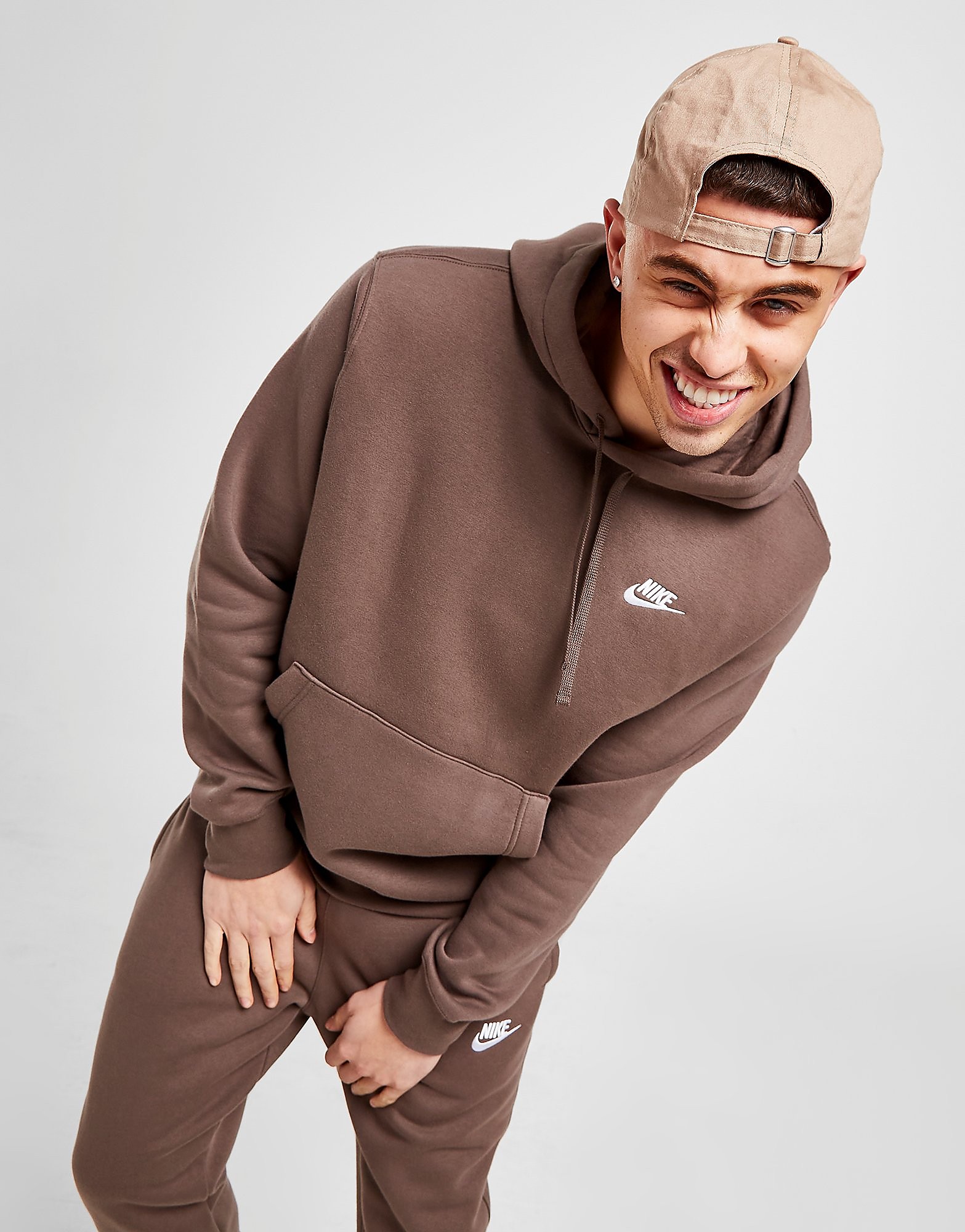 

Nike Foundation Hoodie - Ironstone/Ironstone/White - Mens, Ironstone/Ironstone/White