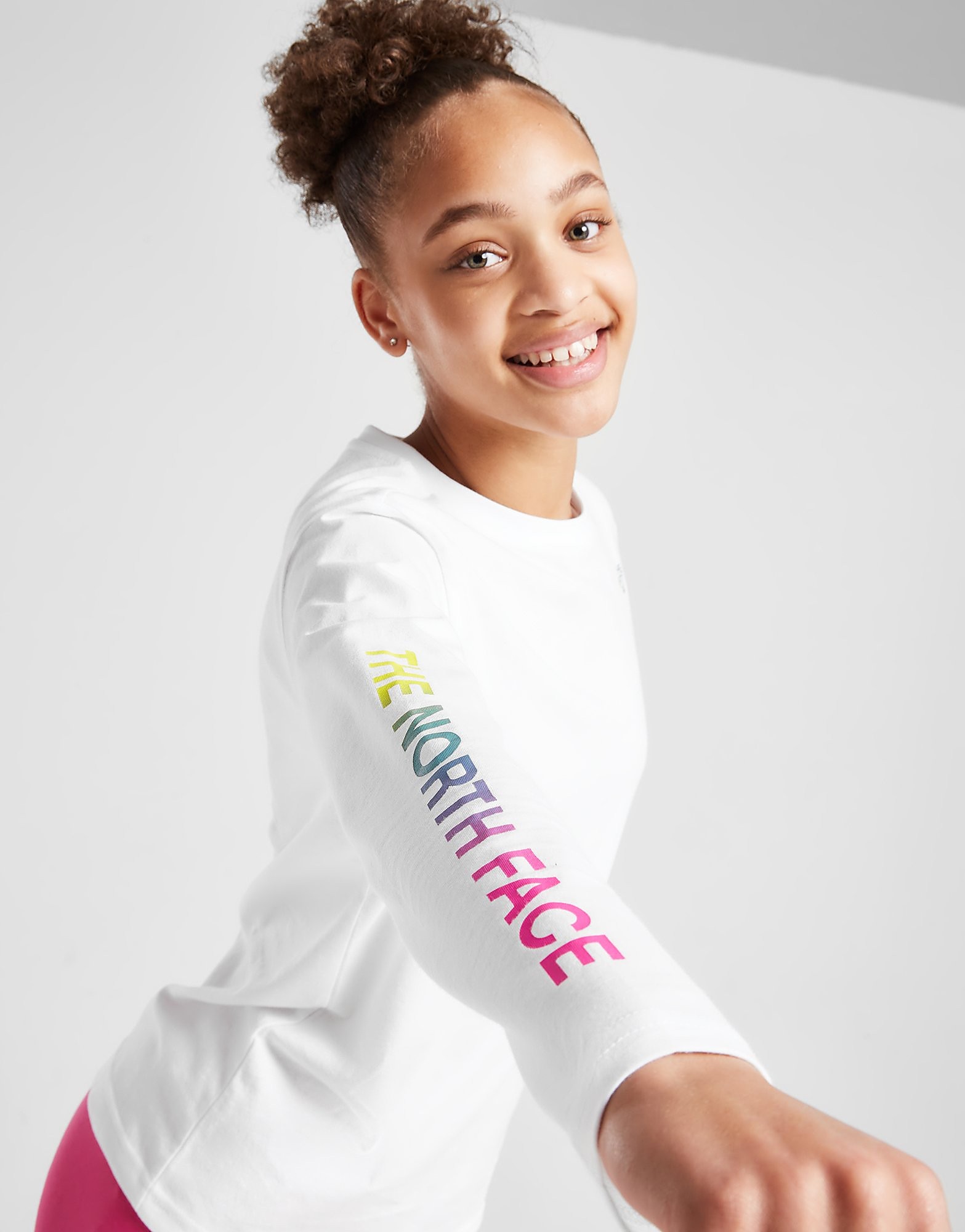 

The North Face Girls' Long Sleeve Graphic T-Shirt Junior - White - Kids, White