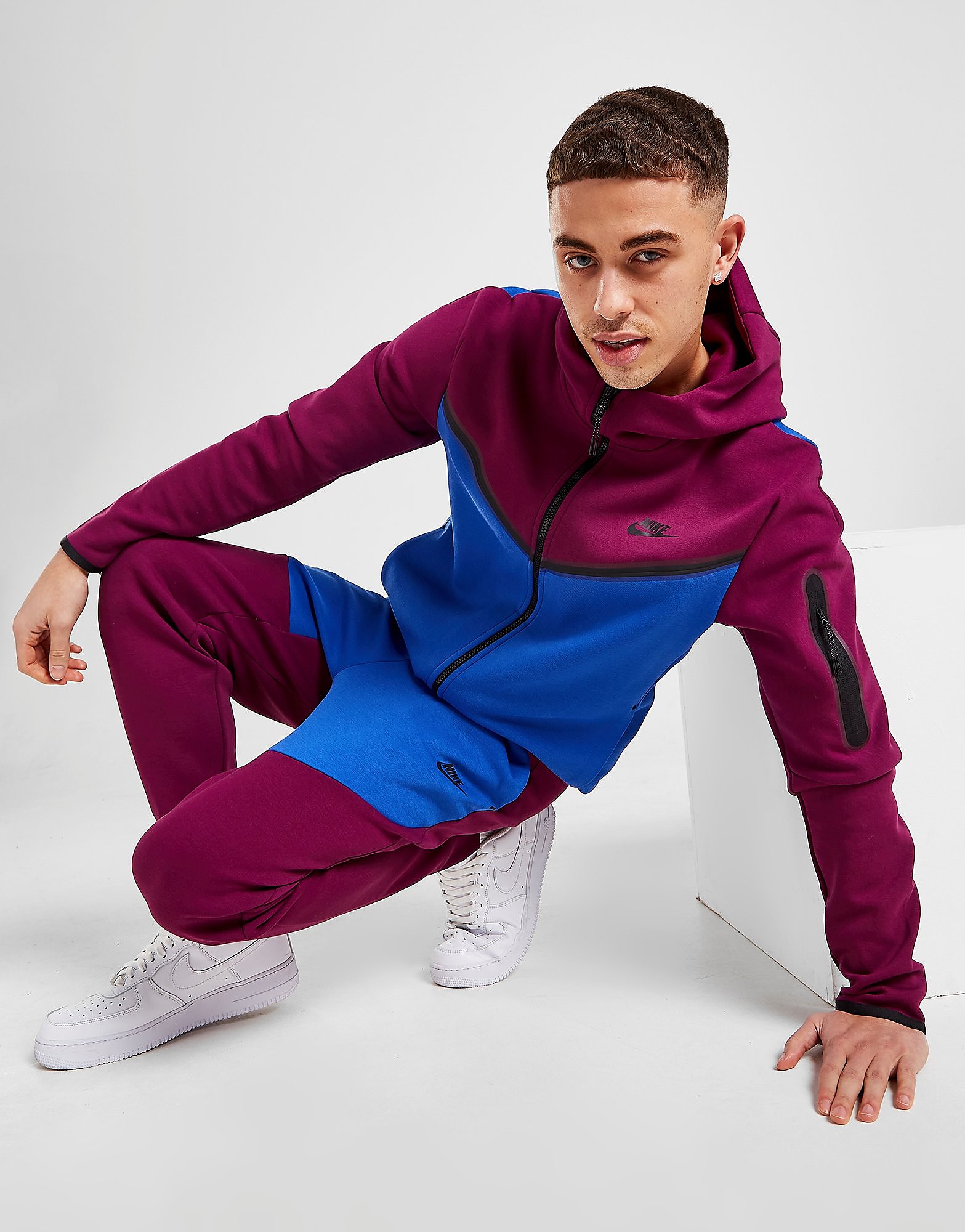 

Nike Tech Fleece Hoodie - Sangria/Game Royal/Black/Blue - Mens, Sangria/Game Royal/Black/Blue