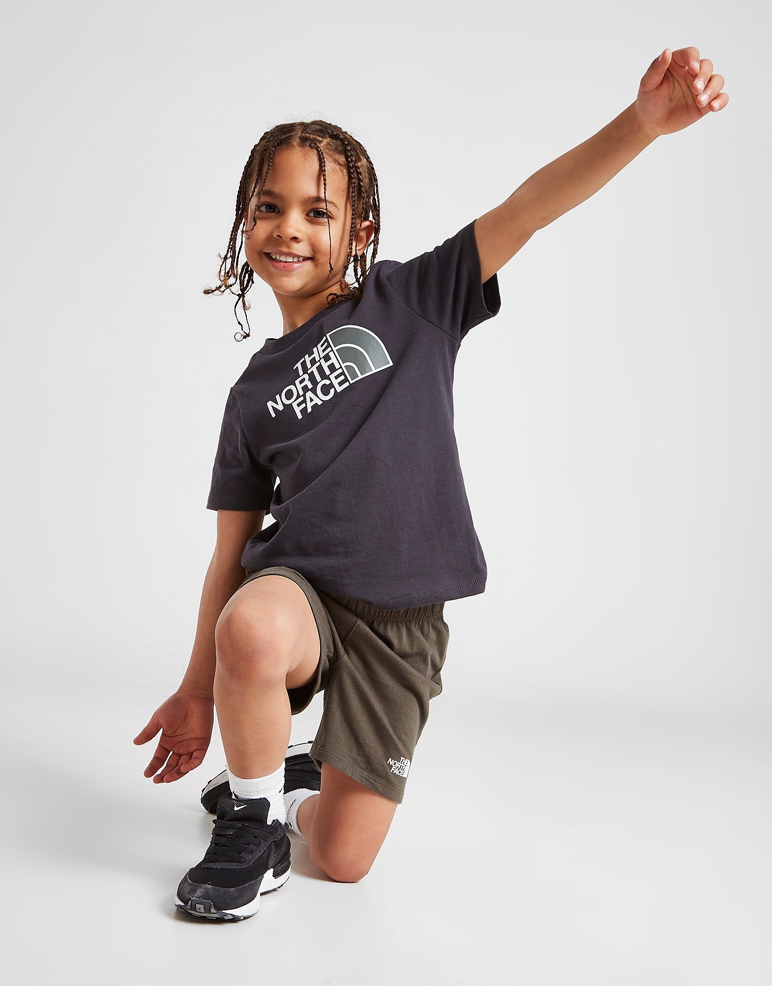 

The North Face T-Shirt/Shorts Set Children - Grey/Green - Kids, Grey/Green