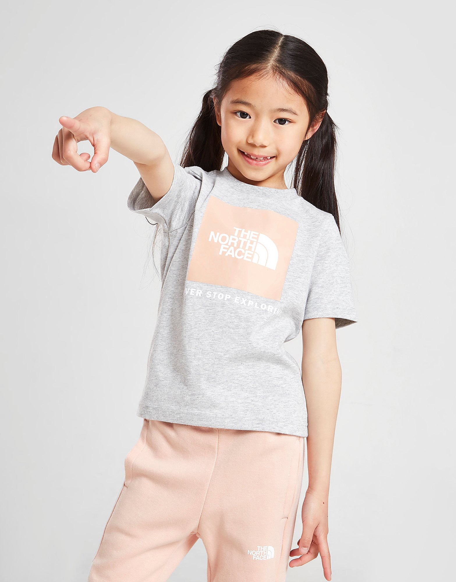 

The North Face Girls' Box Logo T-Shirt Children - Grey - Kids, Grey