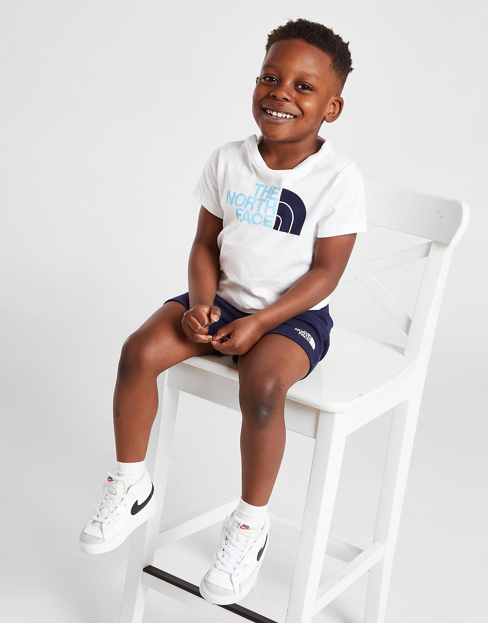 

The North Face T-Shirt/Shorts Set Infant - White/Blue - Kids, White/Blue