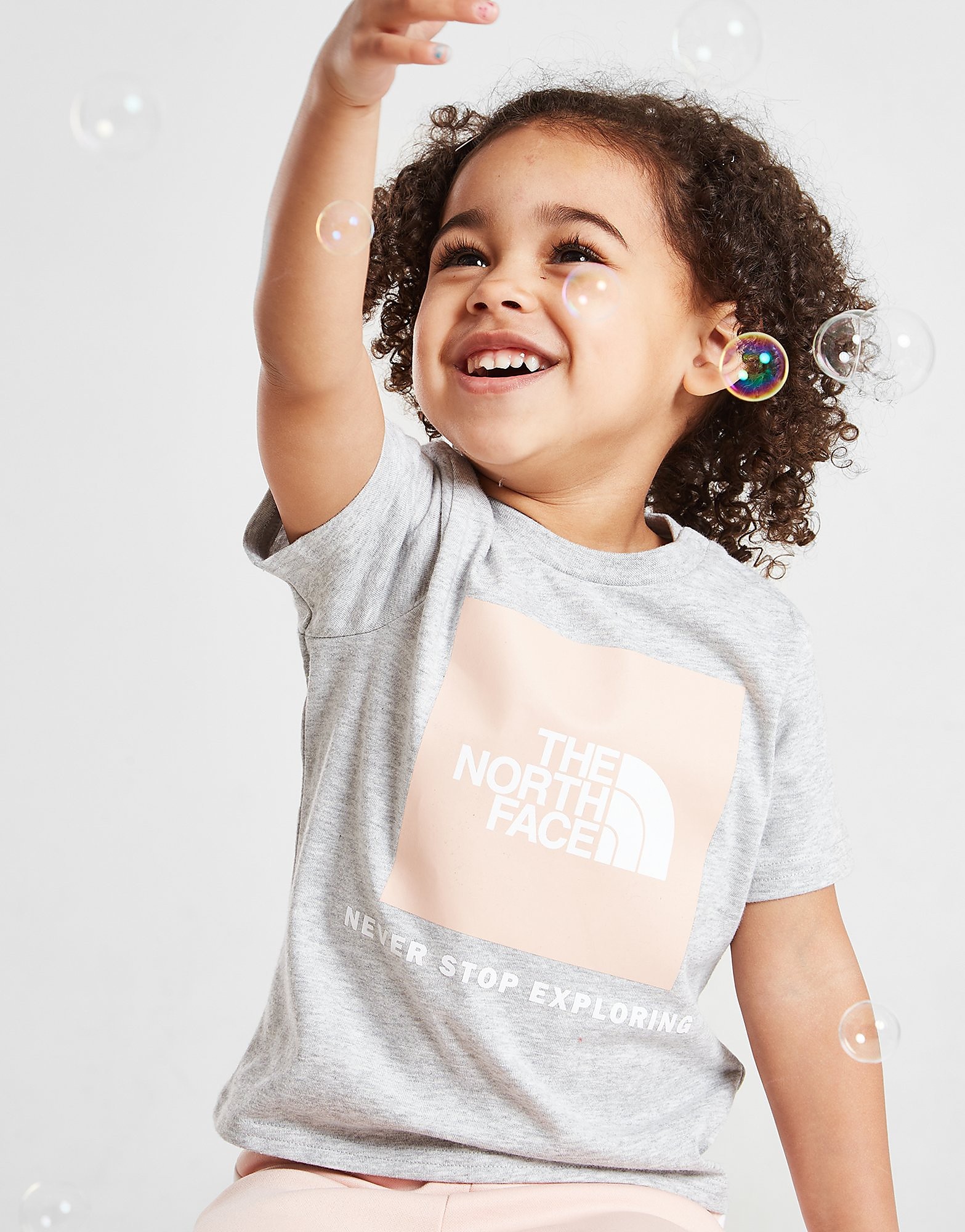 

The North Face Girls' Box Logo T-Shirt Infant - Grey - Kids, Grey