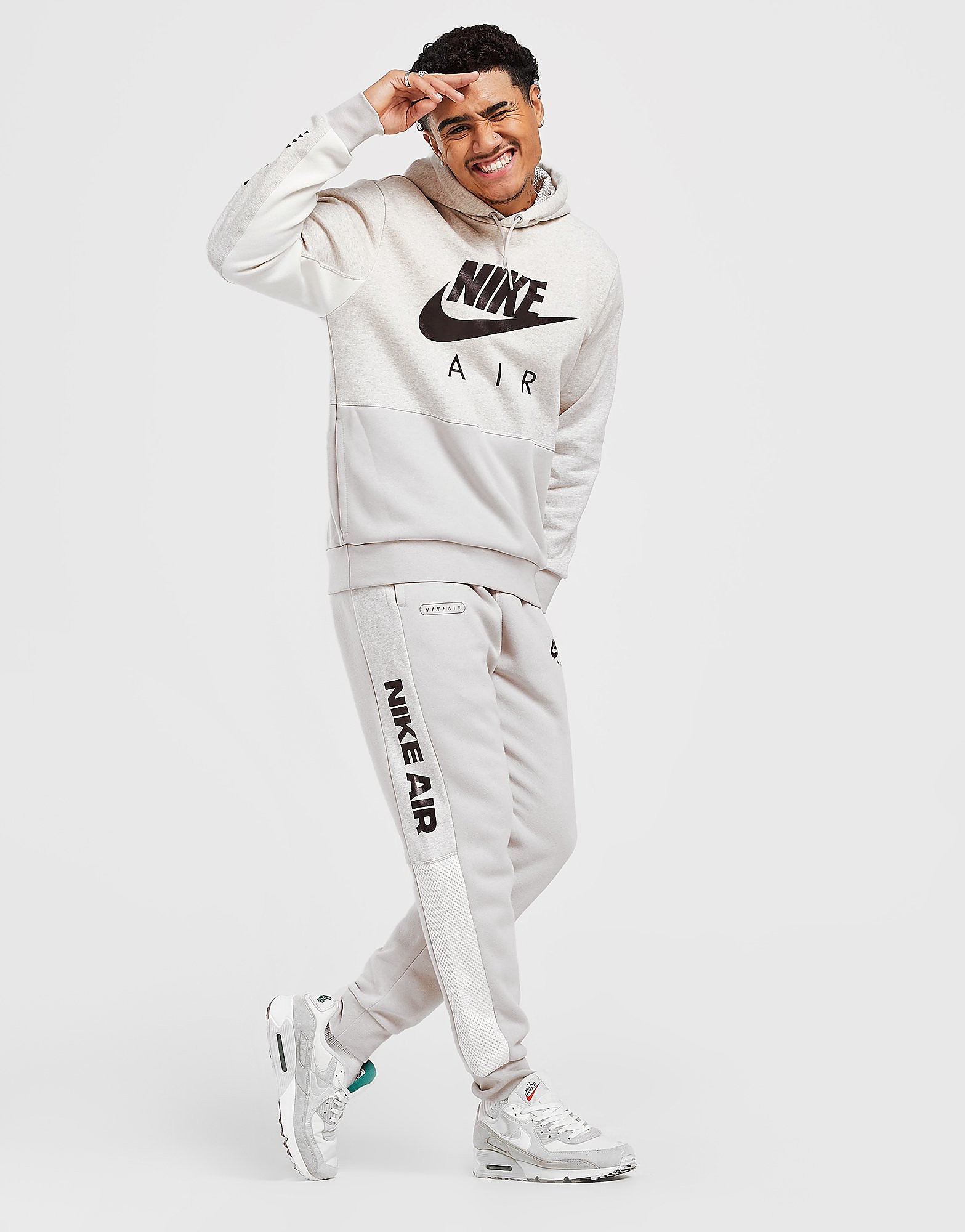 

Nike Air Brushed-Back Joggers - Light Iron Ore/Phantom/Black - Mens, Light Iron Ore/Phantom/Black