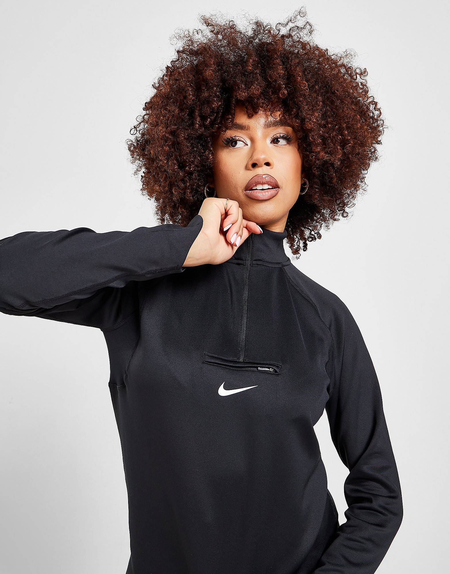 

Nike Running Trail Mid Layer Top - Black - Womens, Black