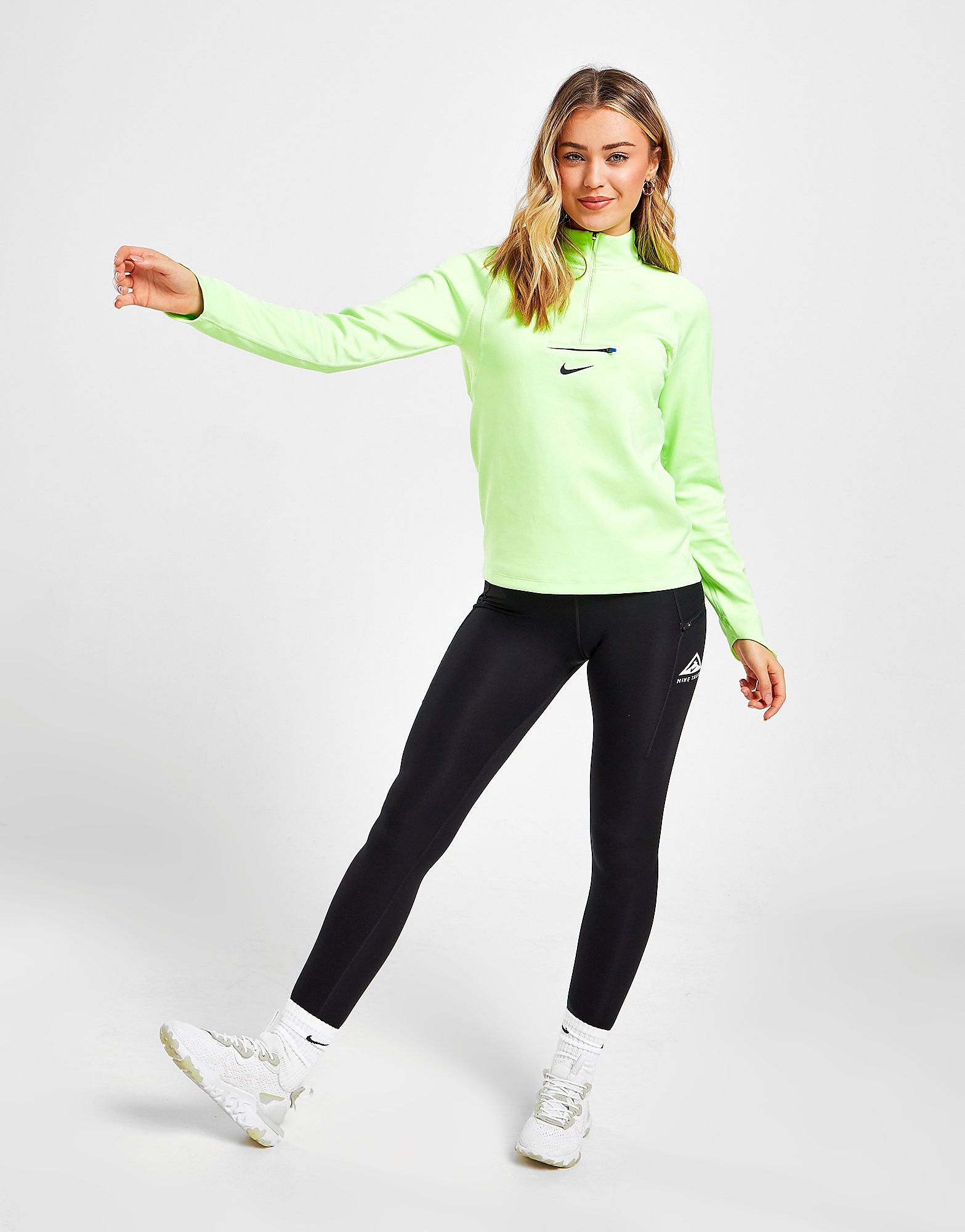 

Nike Running Trail Mid Layer Top - Green - Womens, Green