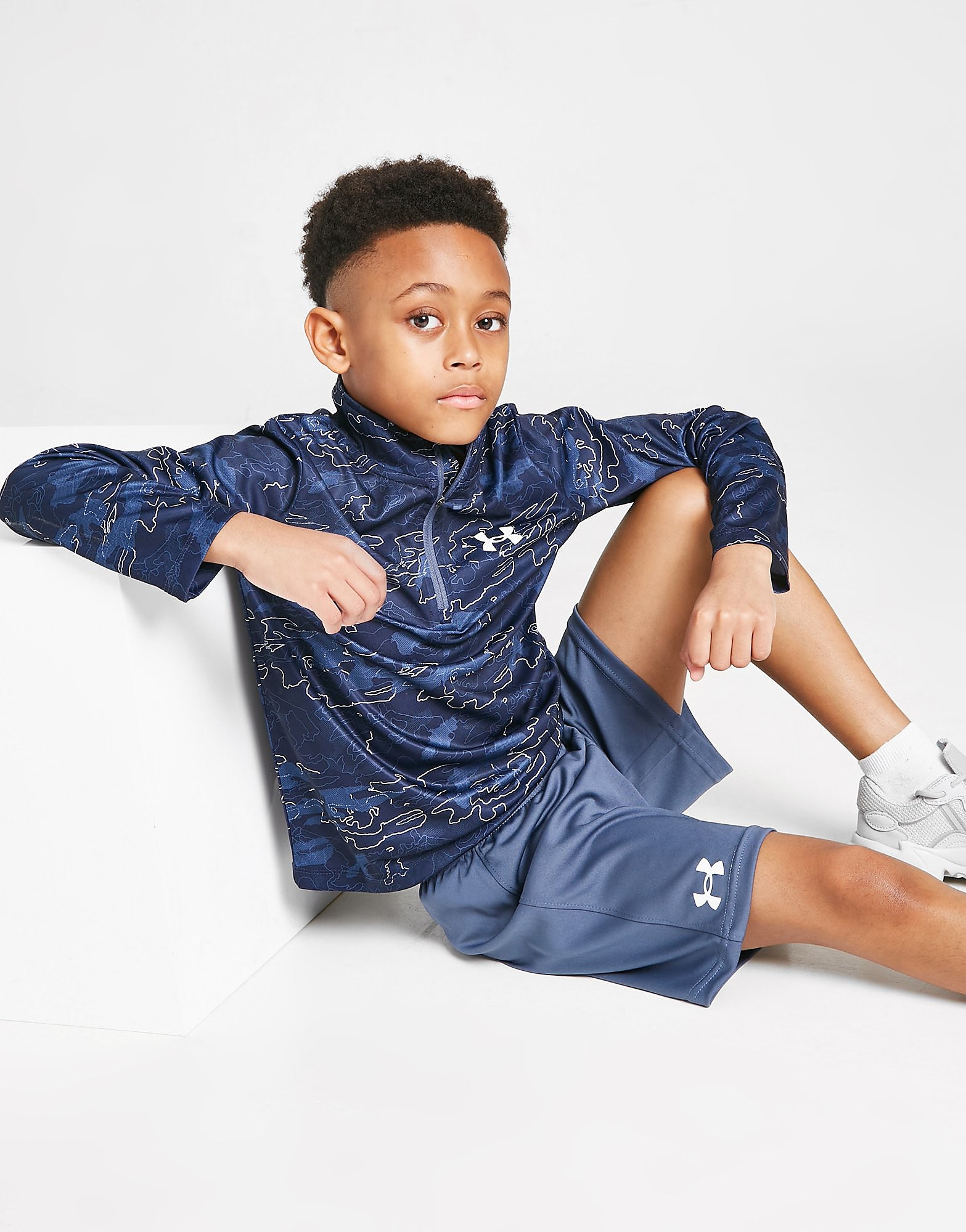 

Under Armour Tech Camo 1/4 Zip Top/Shorts Set Children - Navy - Kids, Navy